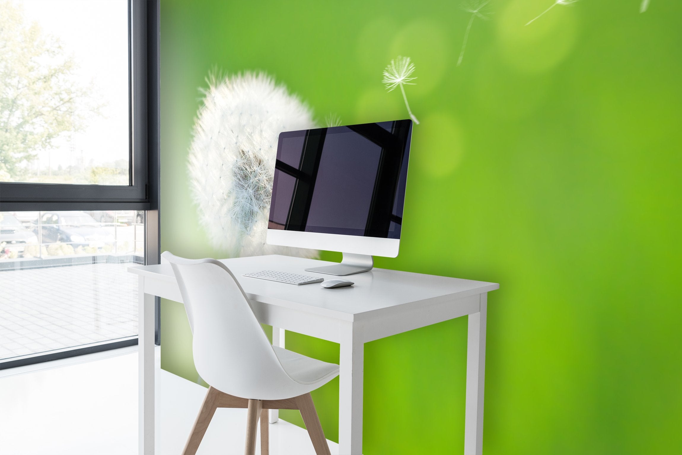 PVC Fototapete Spring Dandelion - ECO Wandbild Selbstklebende Tapete - 3D Vinyl Wandsticker XXL  SW072
