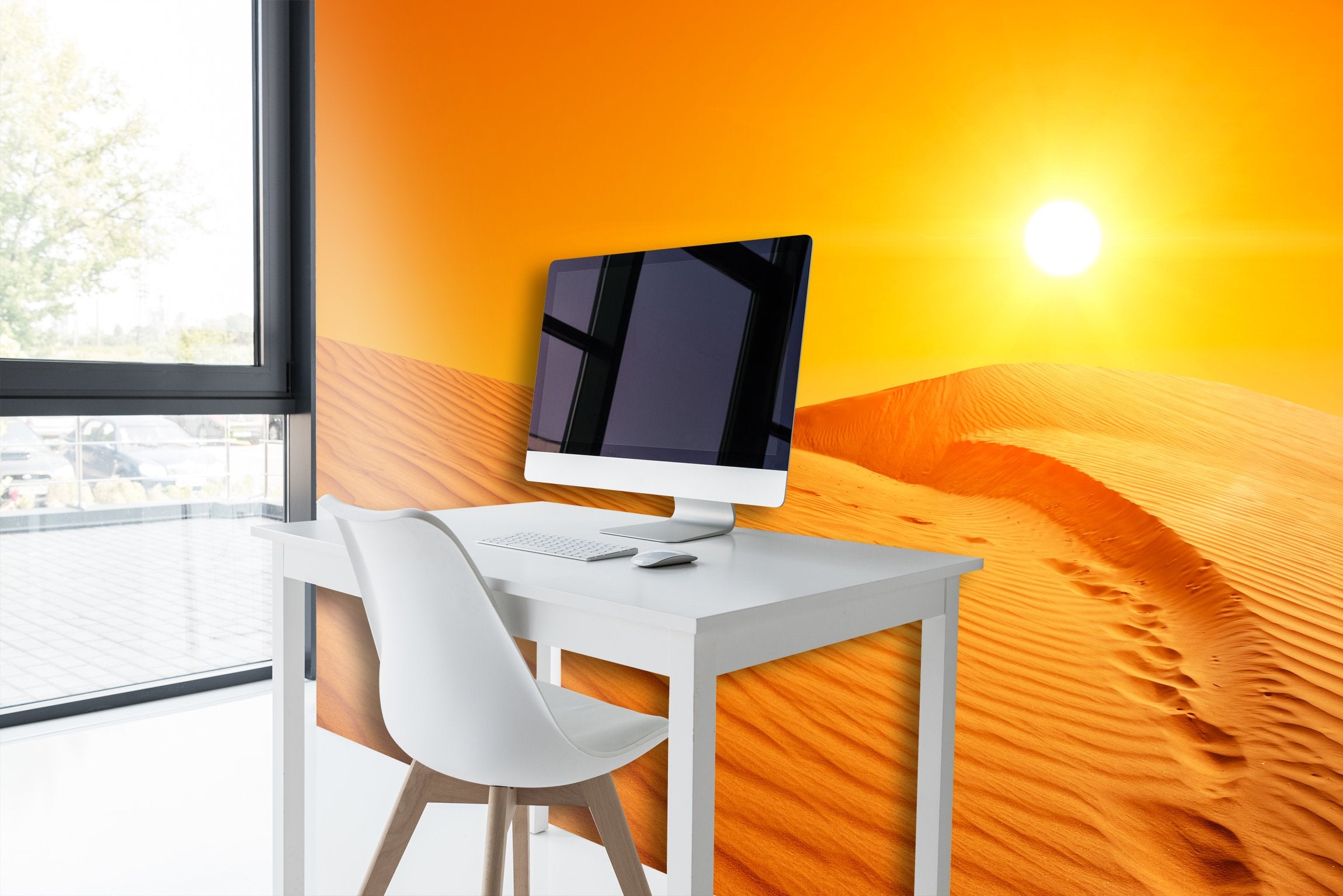 PVC Fototapete Sand Dunes In Sahara - ECO Wandbild Selbstklebende Tapete - 3D Vinyl Wandsticker XXL  SW298