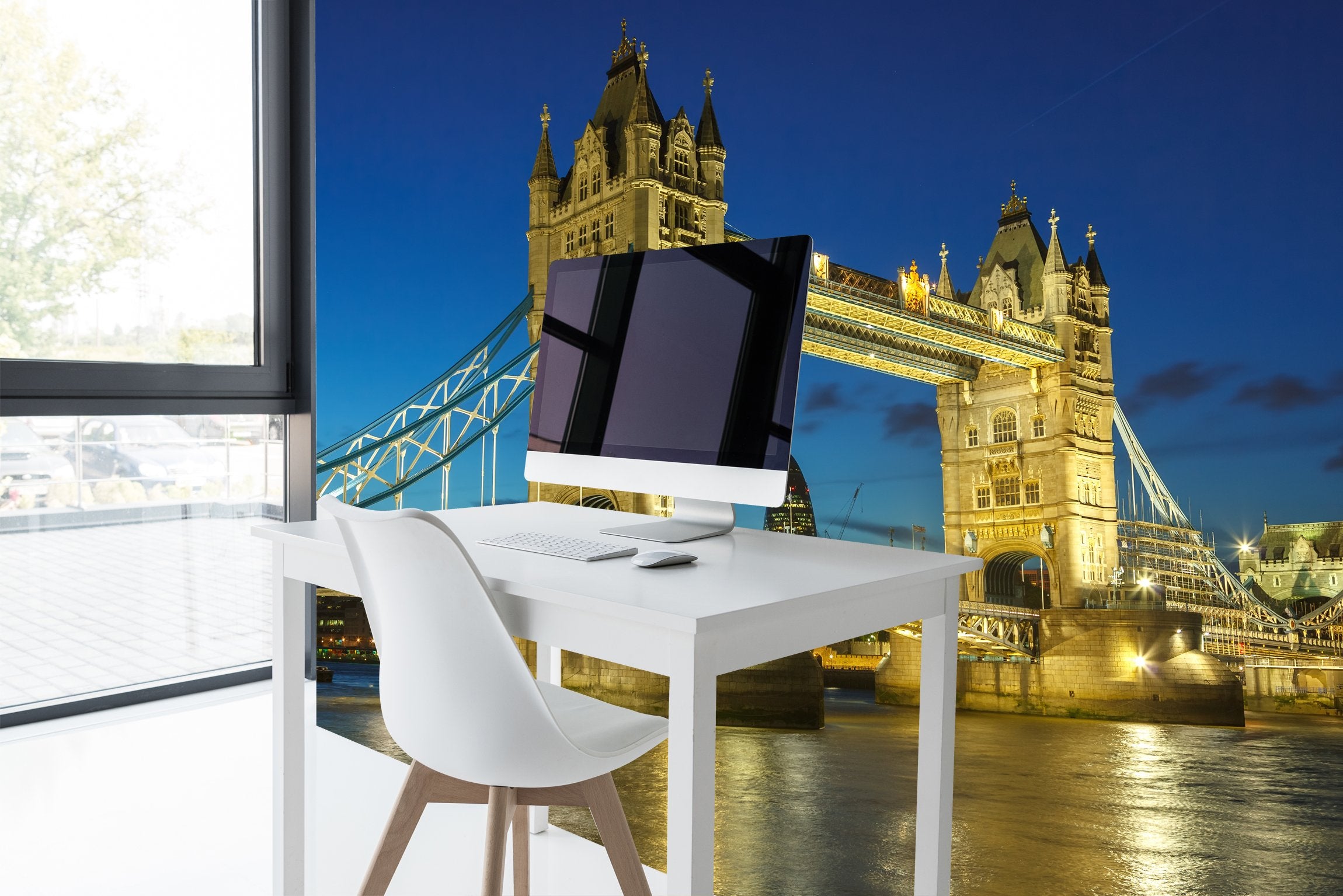 PVC Fototapete Tower Bridge - ECO Wandbild Selbstklebende Tapete - 3D Vinyl Wandsticker XXL  SW037