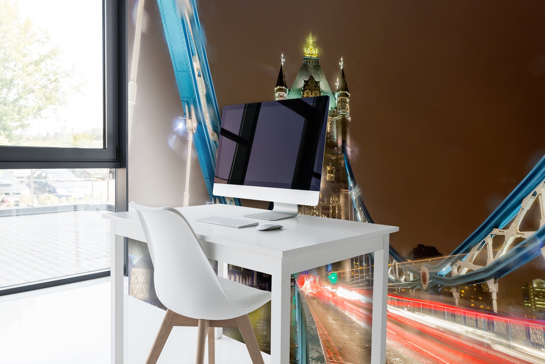PVC Fototapete Tower Bridge - ECO Wandbild Selbstklebende Tapete - 3D Vinyl Wandsticker XXL  SW160