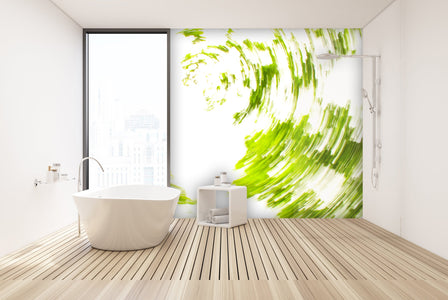PVC Fototapete Green Abstract – ECO Wandbild Selbstklebende Tapete – 3D Vinyl Wandsticker XXL  SW250 - life-decor.de