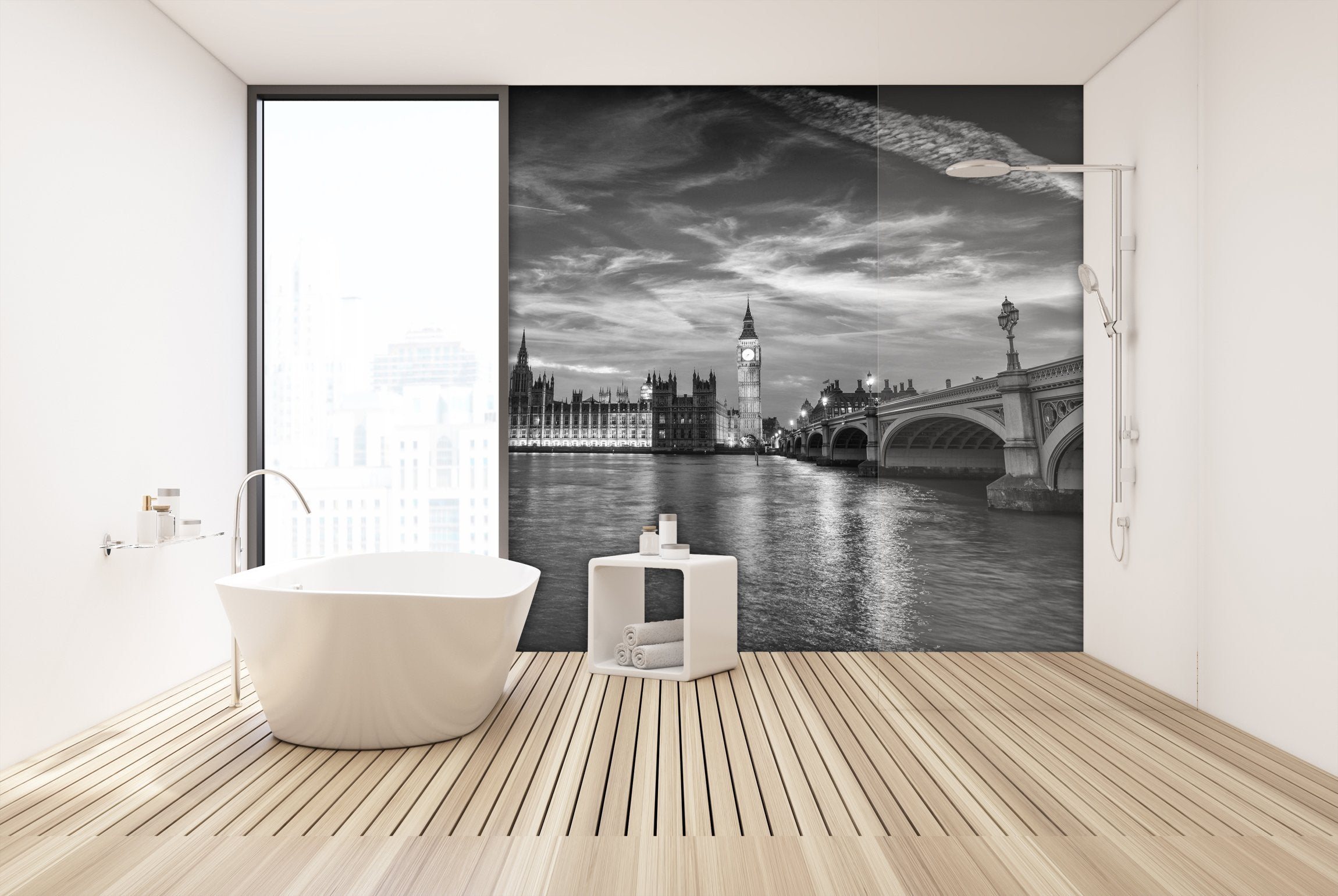 PVC Fototapete Westminster By Night - ECO Wandbild Selbstklebende Tapete - 3D Vinyl Wandsticker XXL  SW221
