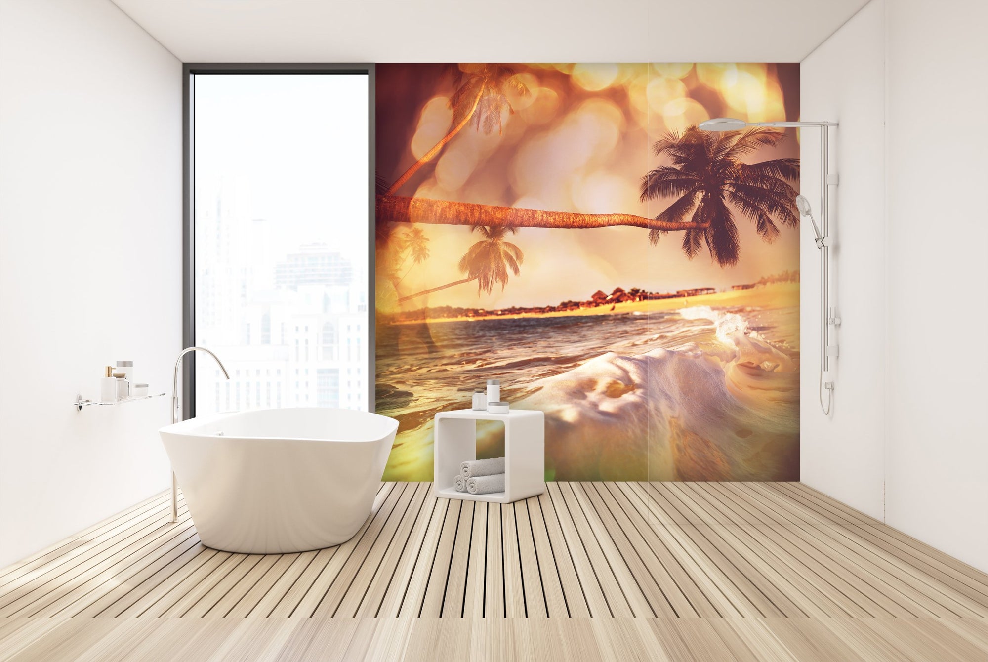 PVC Fototapete Tropical Beach – ECO Wandbild Selbstklebende Tapete – 3D Vinyl Wandsticker XXL  SW288 - life-decor.de