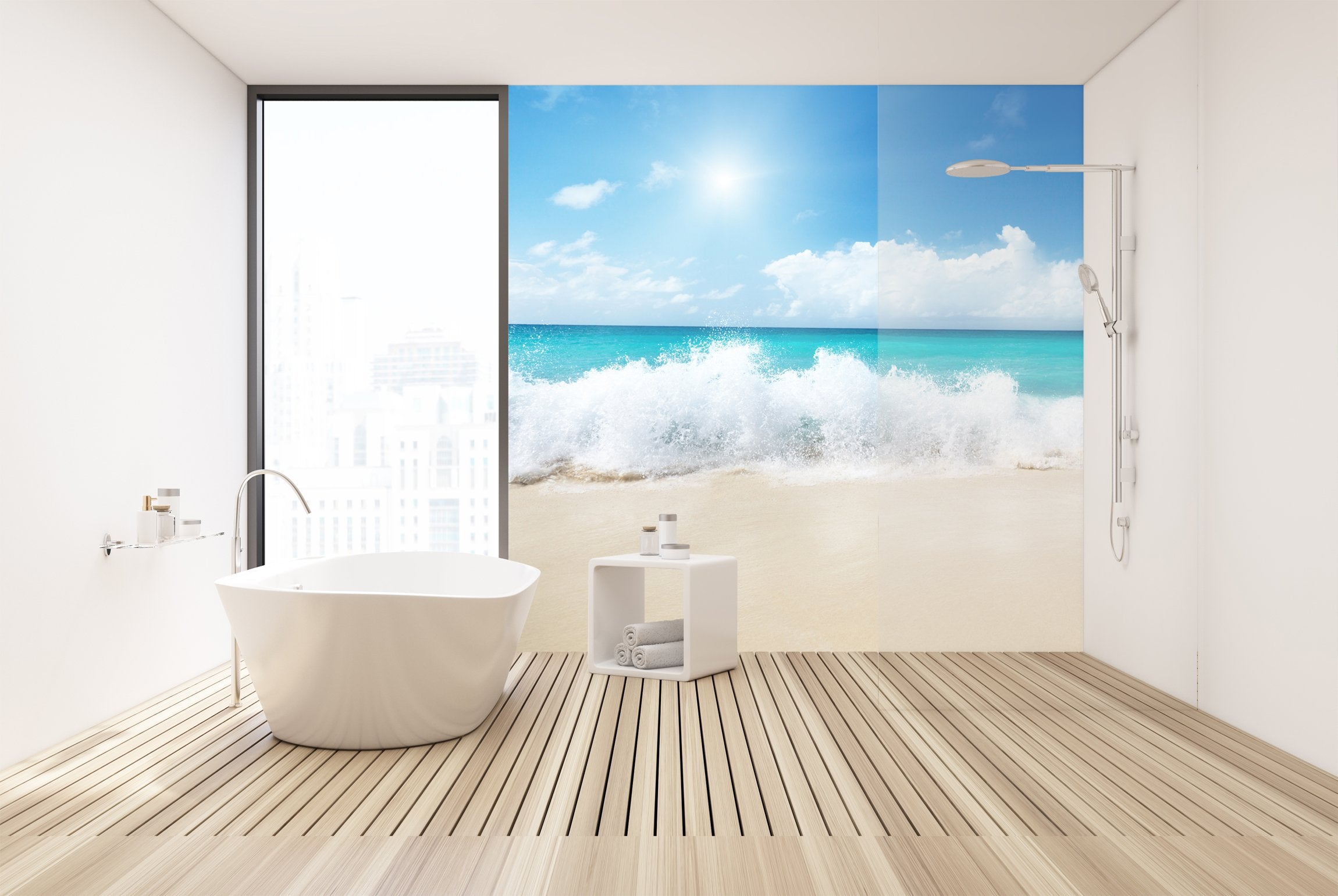 PVC Fototapete Sea And Sand - ECO Wandbild Selbstklebende Tapete - 3D Vinyl Wandsticker XXL  SW200