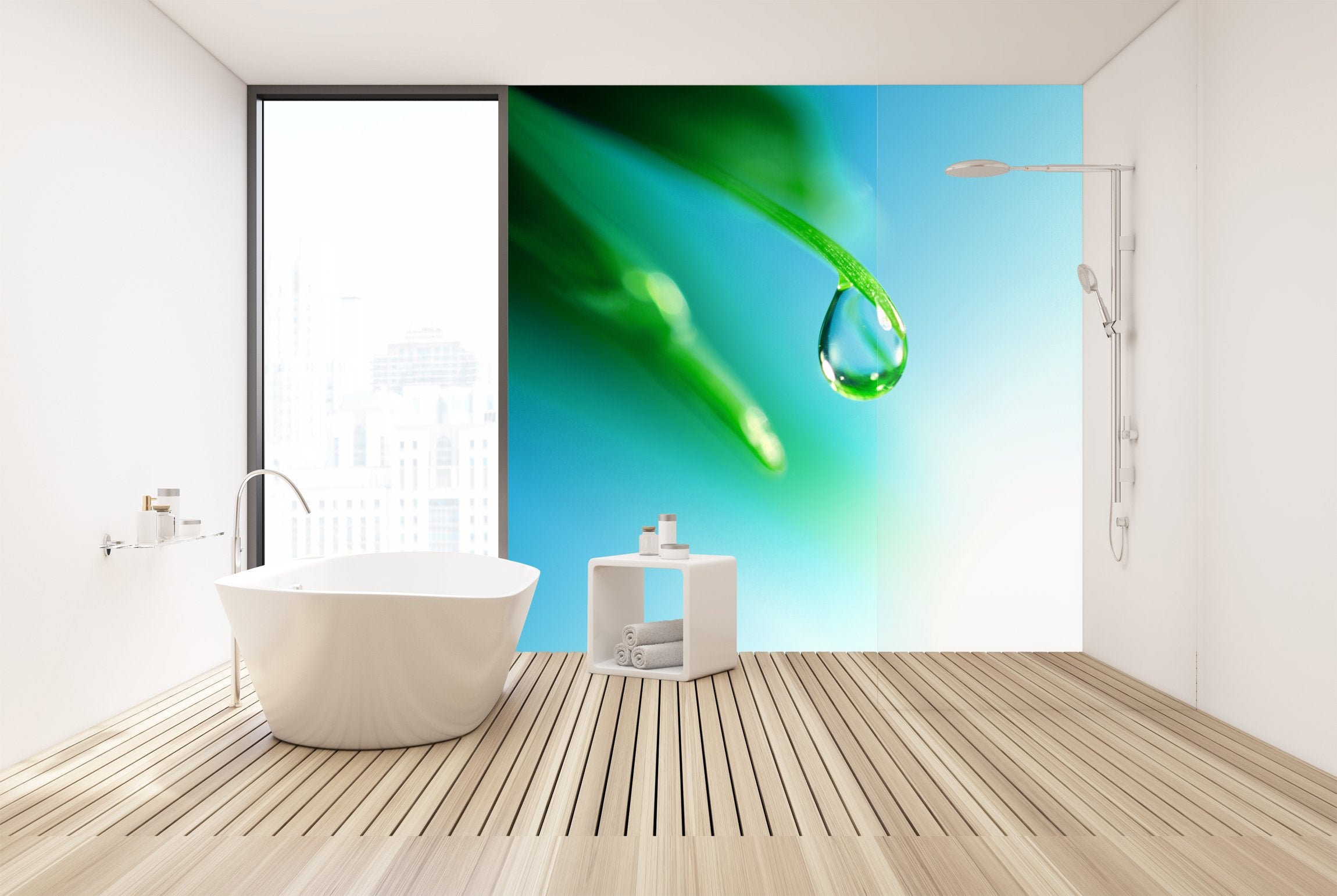PVC Fototapete Shine Water Drop - ECO Wandbild Selbstklebende Tapete - 3D Vinyl Wandsticker XXL  SW217