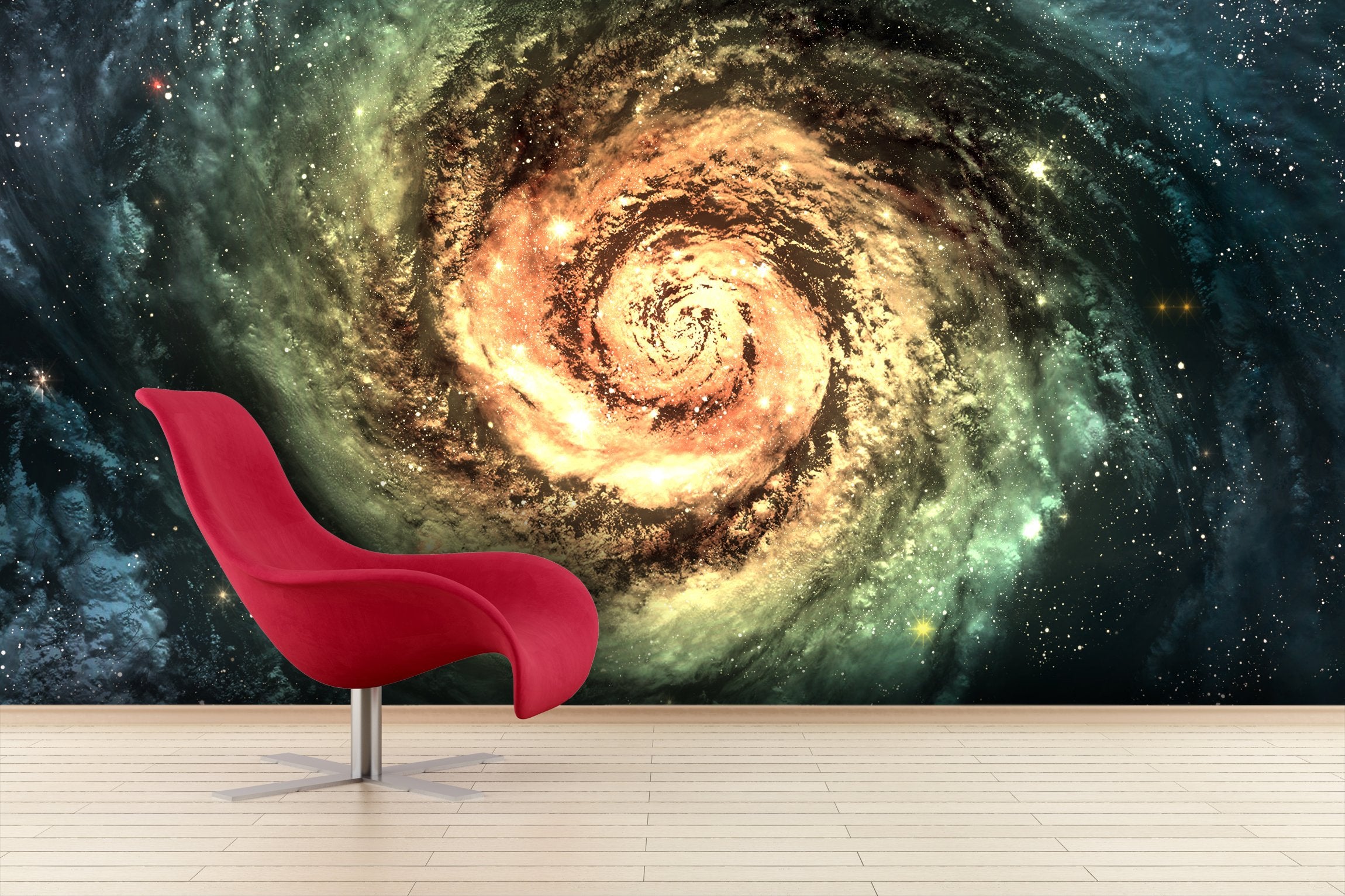 PVC Fototapete Spiral Galaxy - ECO Wandbild Selbstklebende Tapete - 3D Vinyl Wandsticker XXL  SW047