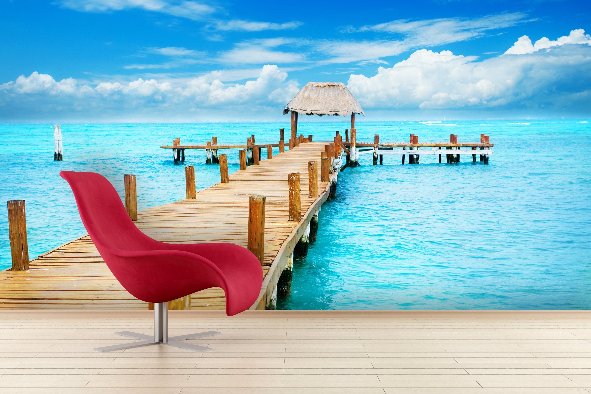 PVC Fototapete Tropic Paradise - ECO Wandbild Selbstklebende Tapete - 3D Vinyl Wandsticker XXL  SW018