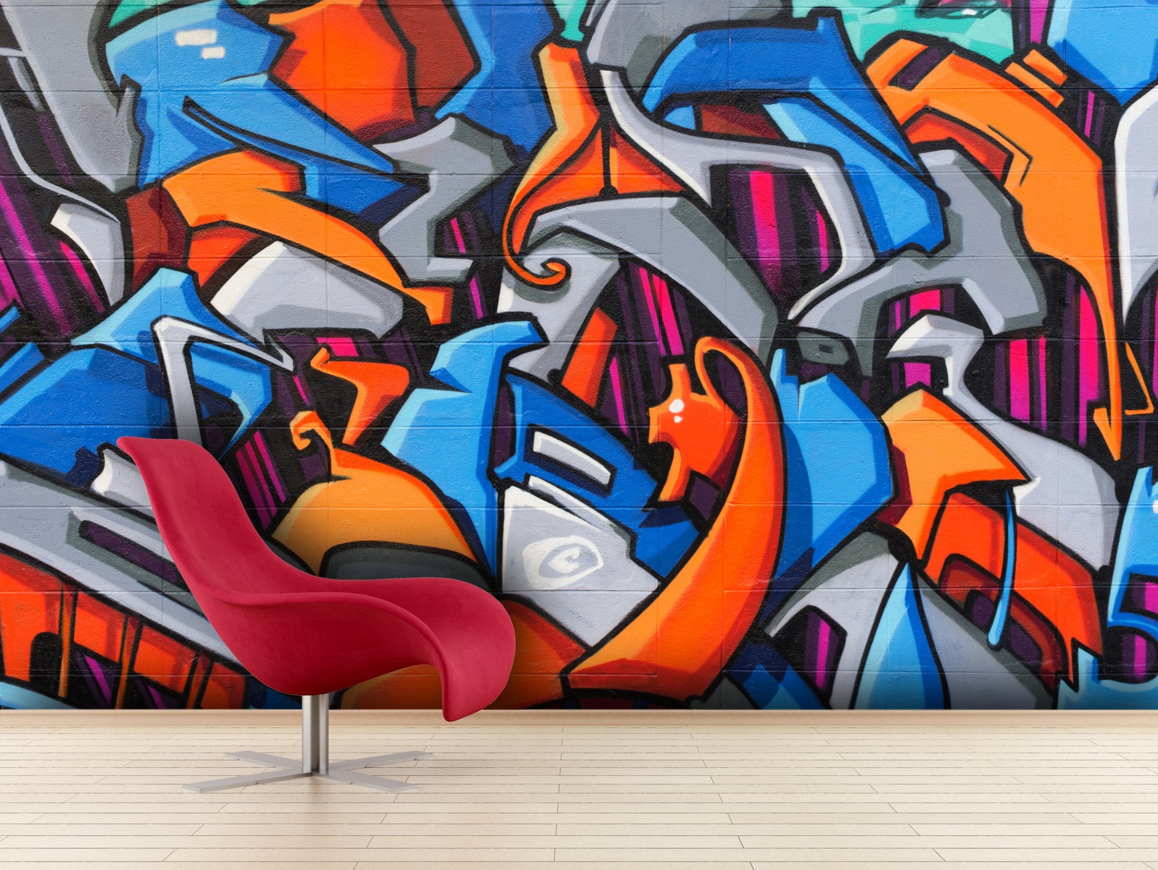 PVC Fototapete Street Art - ECO Wandbild Selbstklebende Tapete - 3D Vinyl Wandsticker XXL  SW154