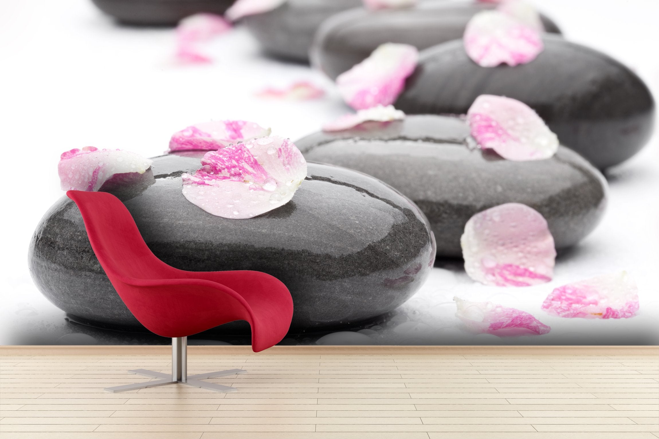 PVC Fototapete Spa Stones - ECO Wandbild Selbstklebende Tapete - 3D Vinyl Wandsticker XXL  SW053