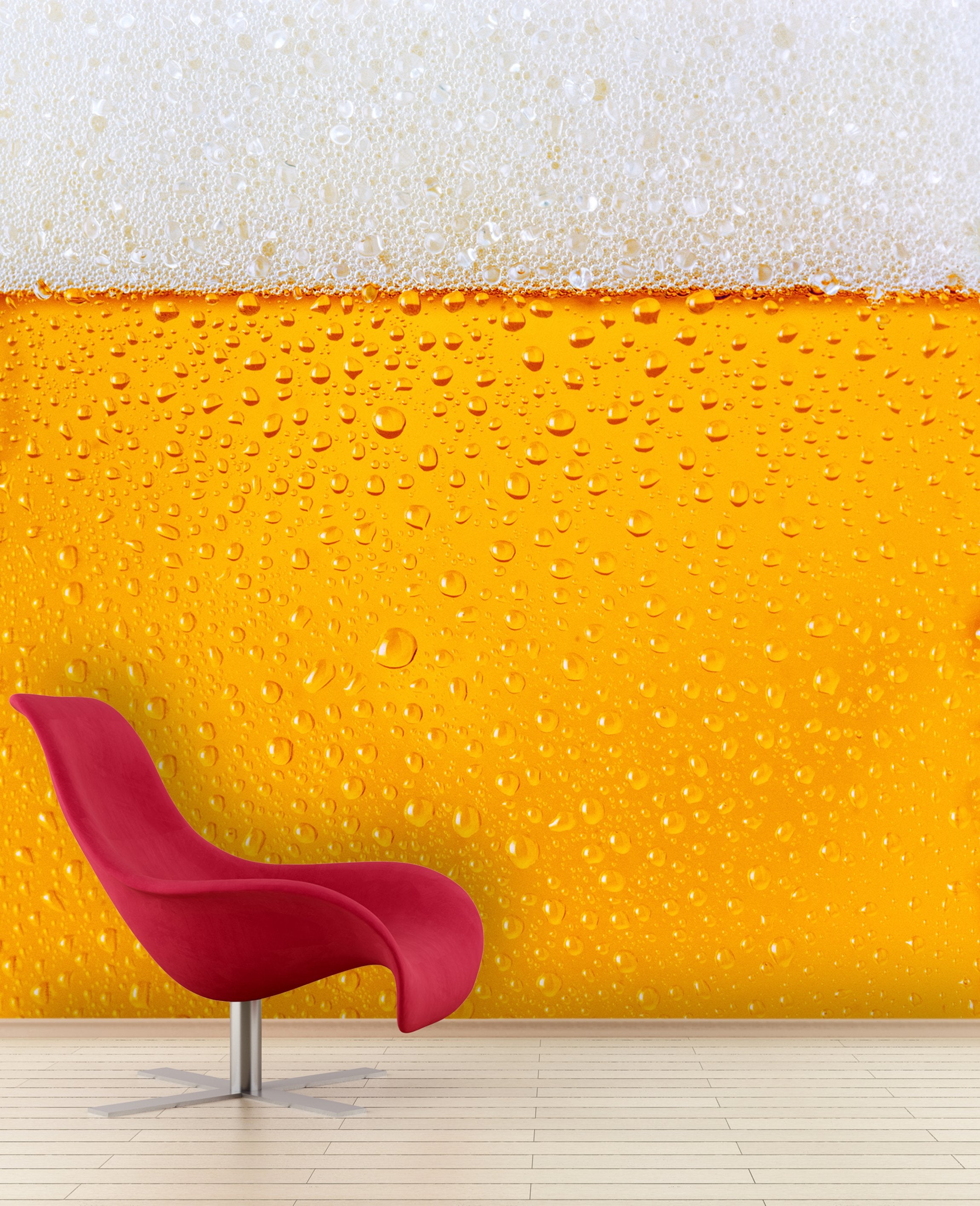 PVC Fototapete Beer Glass – ECO Wandbild Selbstklebende Tapete – 3D Vinyl Wandsticker XXL  SW169 - life-decor.de