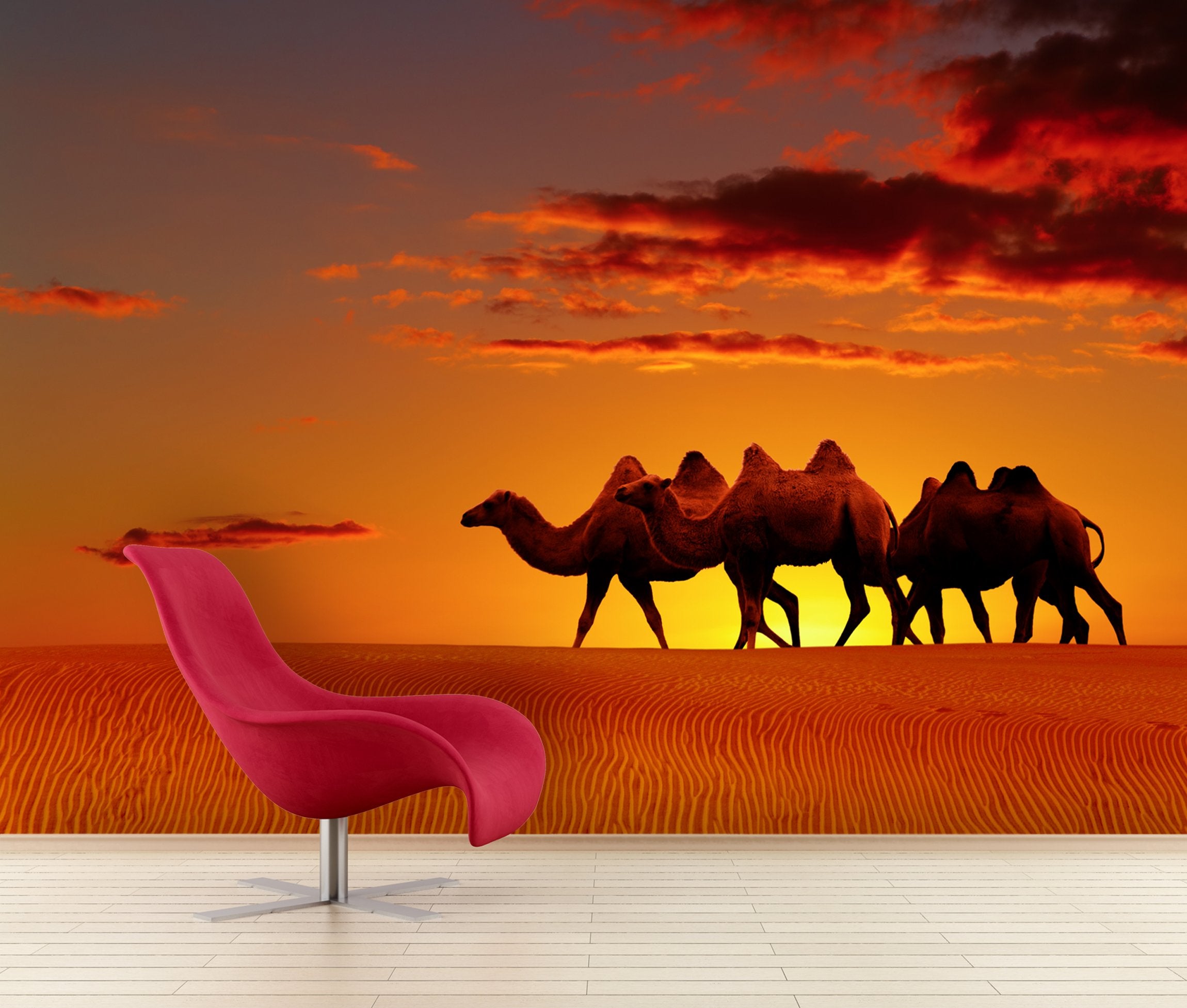 PVC Fototapete Desert Fantasy – ECO Wandbild Selbstklebende Tapete – 3D Vinyl Wandsticker XXL  SW300 - life-decor.de