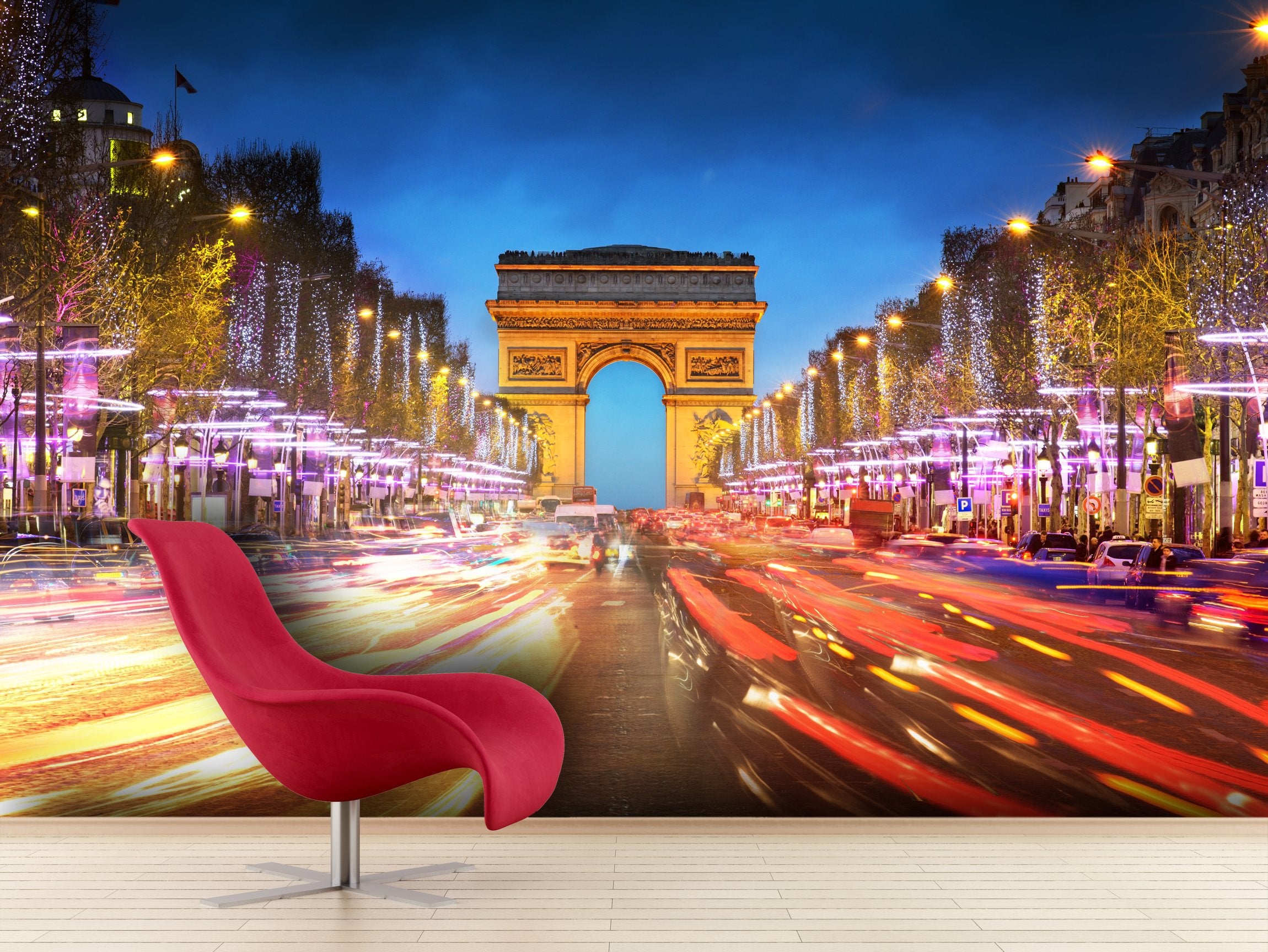 PVC Fototapete Paris City – ECO Wandbild Selbstklebende Tapete – 3D Vinyl Wandsticker XXL  SW063 - life-decor.de