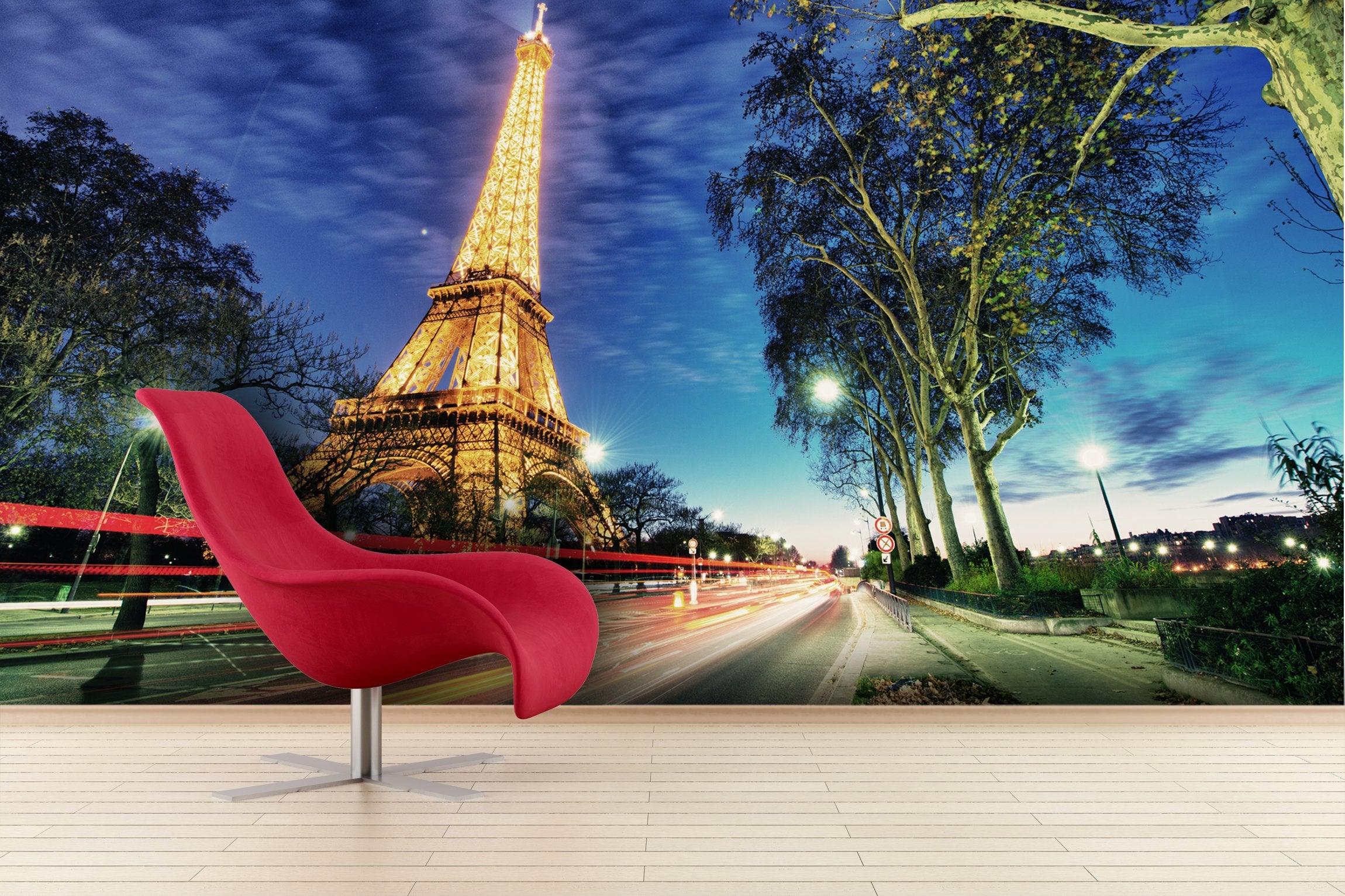 PVC Fototapete Eiffel Tower - ECO Wandbild Selbstklebende Tapete - 3D Vinyl Wandsticker XXL  SW108