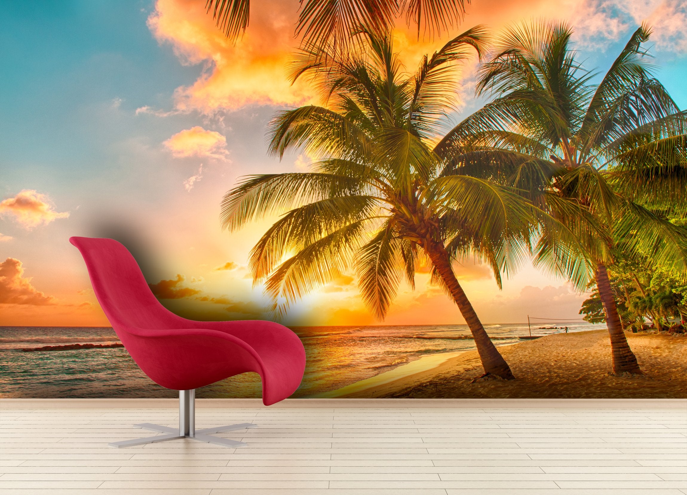 PVC Fototapete Barbados – ECO Wandbild Selbstklebende Tapete – 3D Vinyl Wandsticker XXL  SW120 - life-decor.de