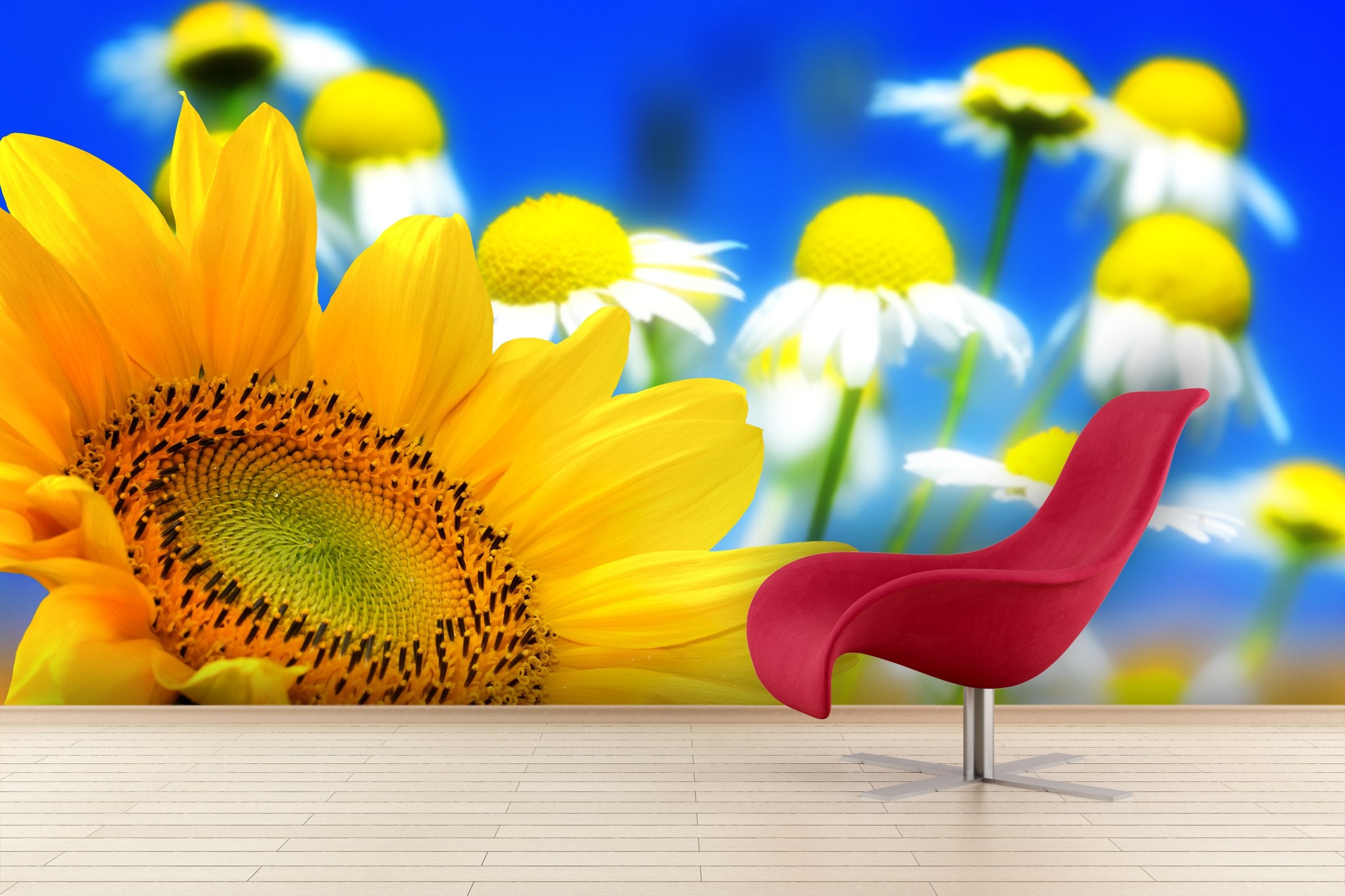PVC Fototapete Flower backgrounds – ECO Wandbild Selbstklebende Tapete – 3D Vinyl Wandsticker XXL  SW074 - life-decor.de