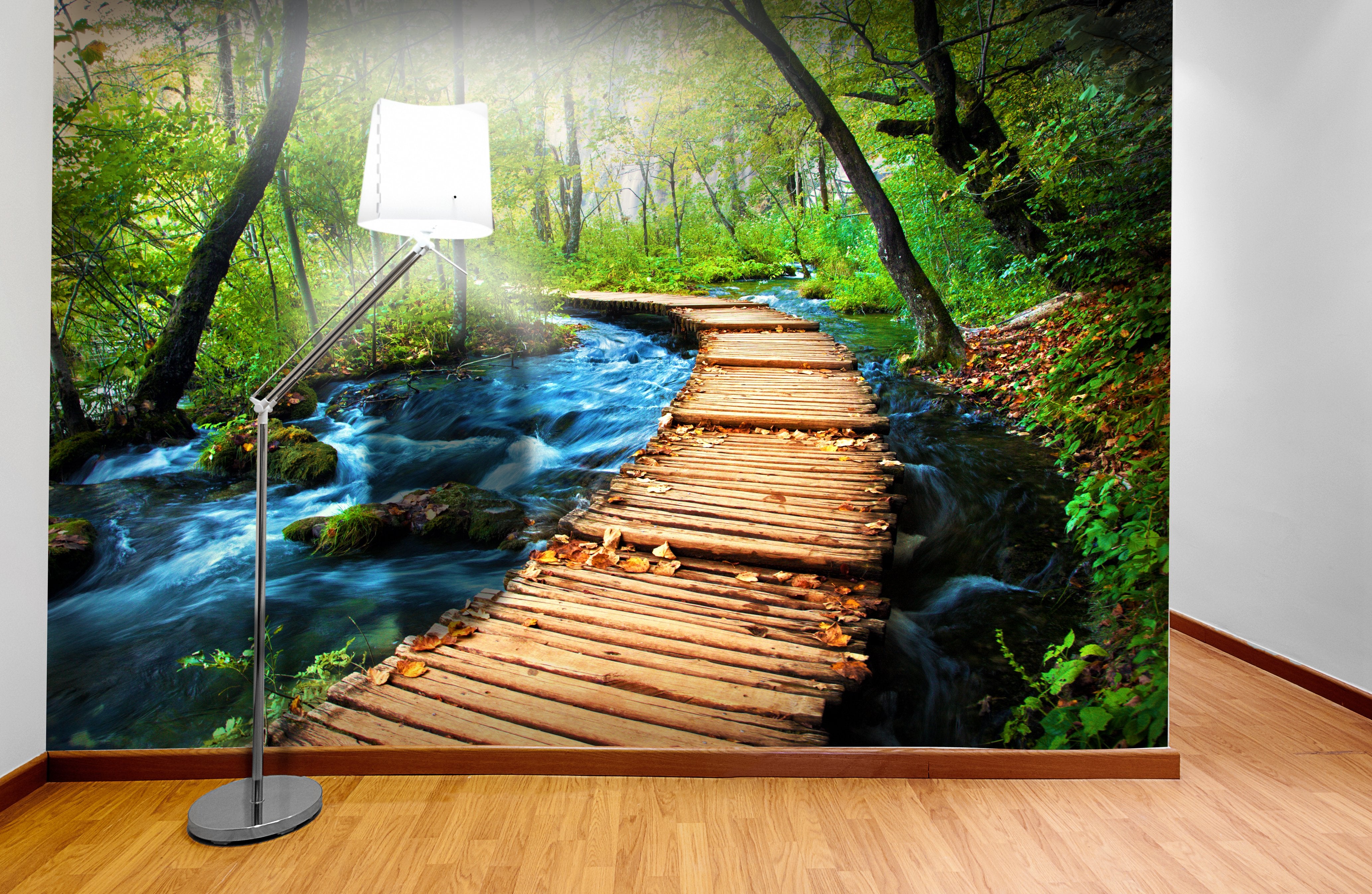 PVC Fototapete Deep forrest - ECO Wandbild Selbstklebende Tapete - 3D Vinyl Wandsticker XXL  SW008
