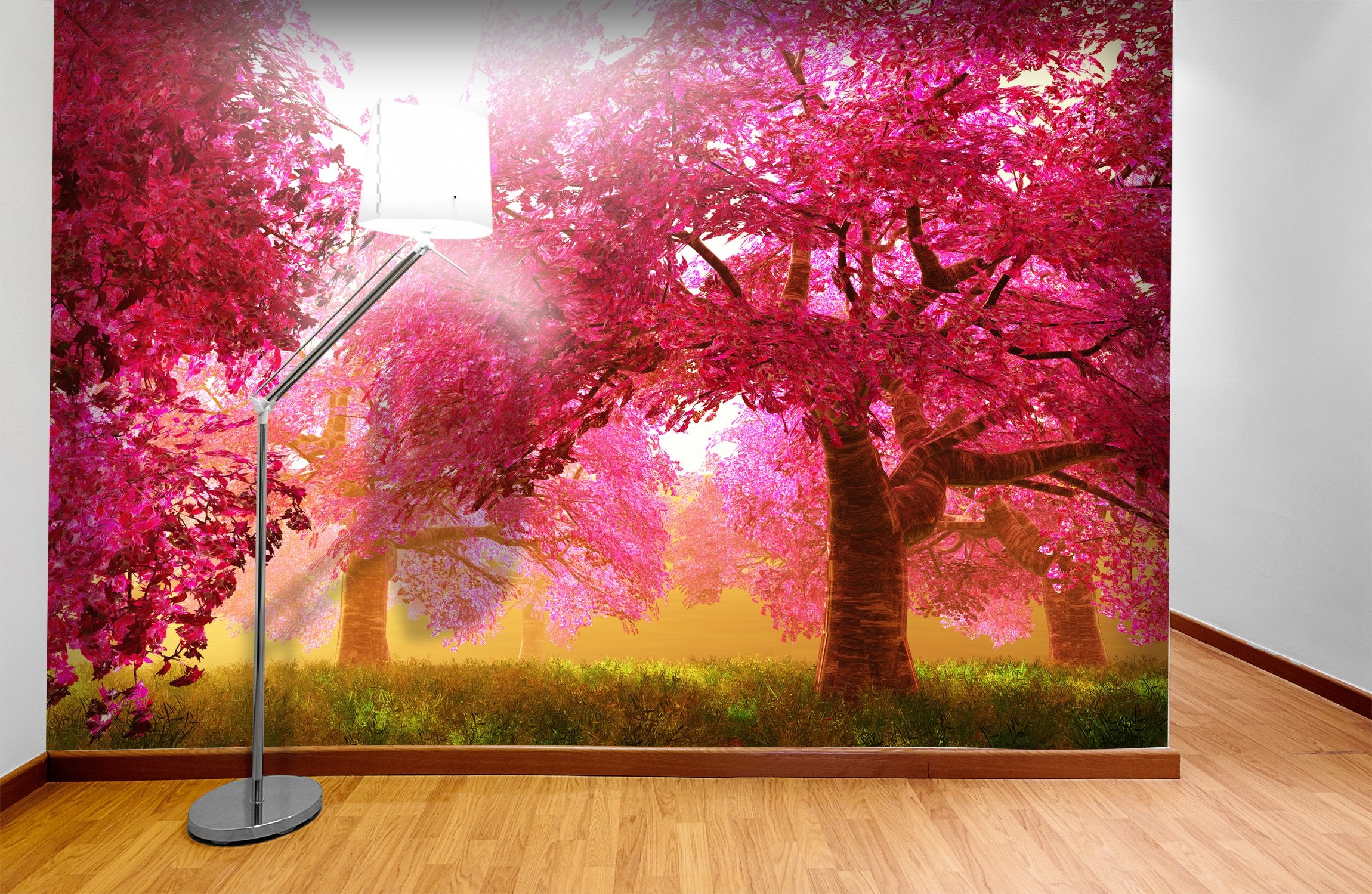 PVC Fototapete Cherry Blossoms Trees – ECO Wandbild Selbstklebende Tapete – 3D Vinyl Wandsticker XXL  SW073 - life-decor.de