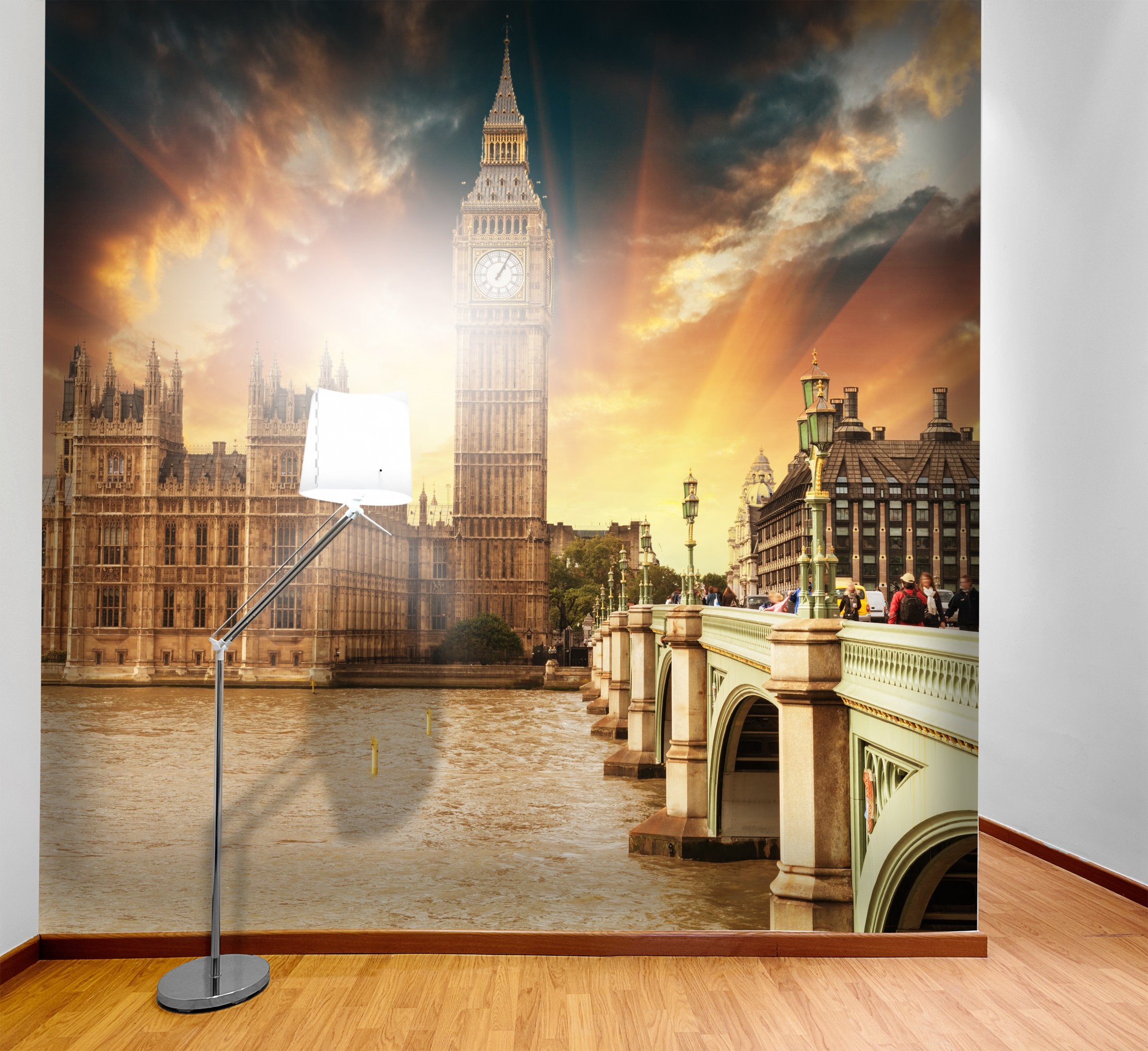 PVC Fototapete Big Apple After Sunset – ECO Wandbild Selbstklebende Tapete – 3D Vinyl Wandsticker XXL  SW194 - life-decor.de