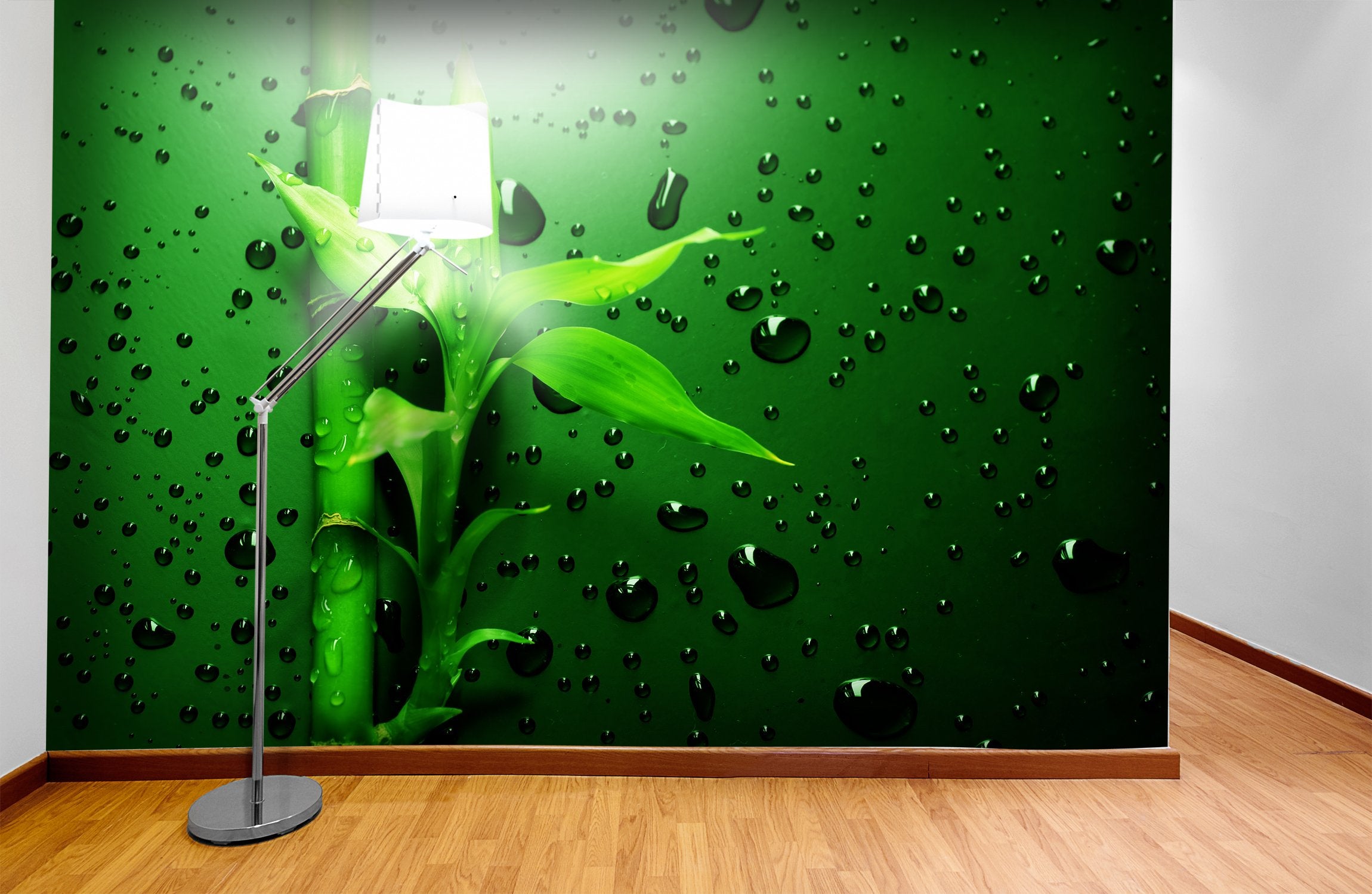 PVC Fototapete Green Bamboo - ECO Wandbild Selbstklebende Tapete - 3D Vinyl Wandsticker XXL  SW083