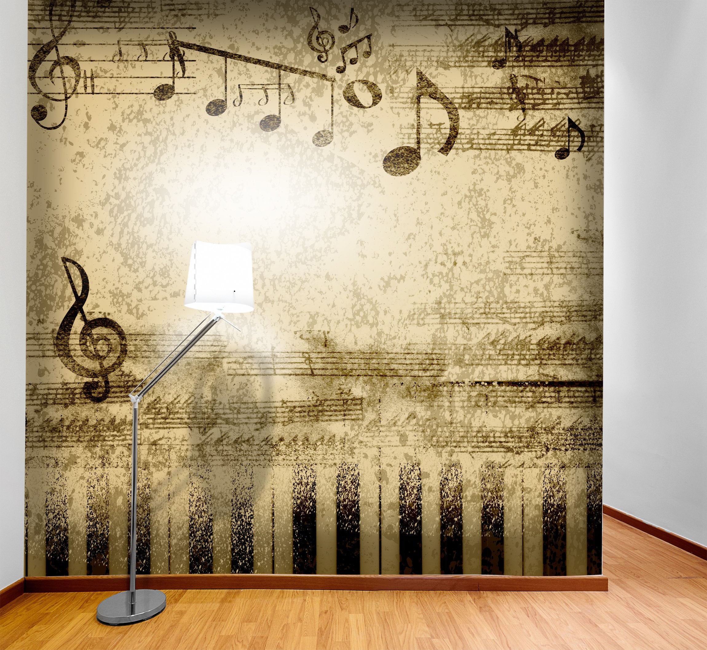 PVC Fototapete Music Notes – ECO Wandbild Selbstklebende Tapete – 3D Vinyl Wandsticker XXL  SW170 - life-decor.de