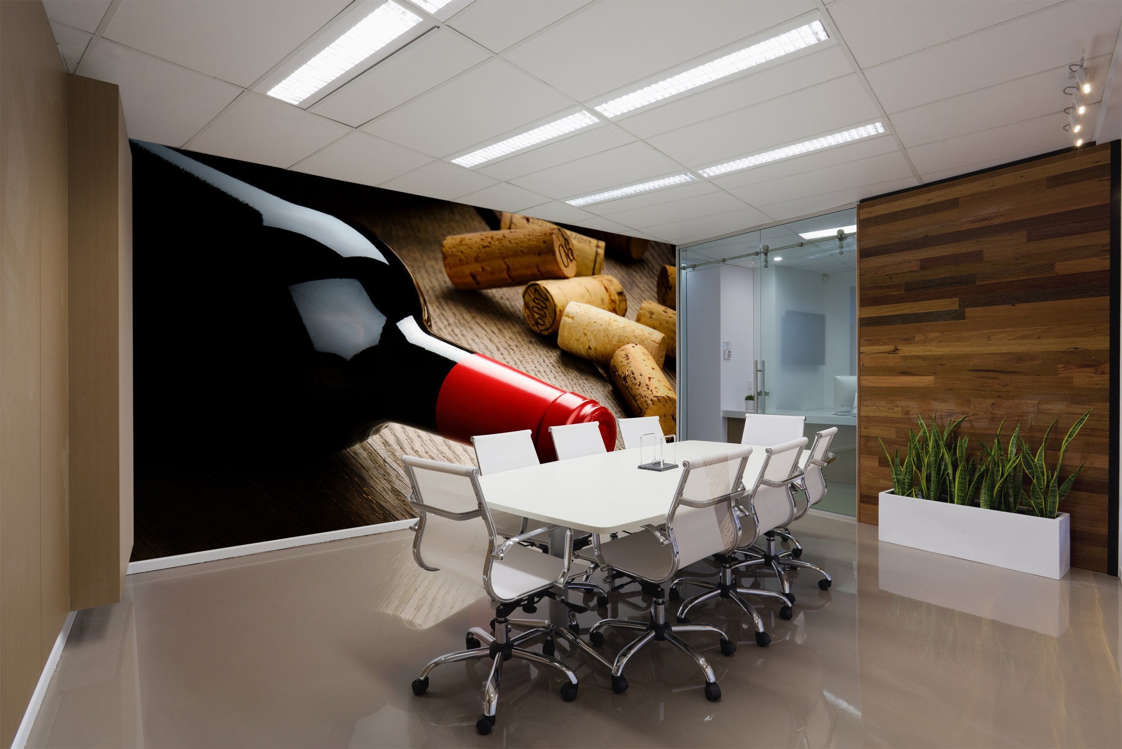 PVC Fototapete Bottle Of Red Wine – ECO Wandbild Selbstklebende Tapete – 3D Vinyl Wandsticker XXL  SW177 - life-decor.de