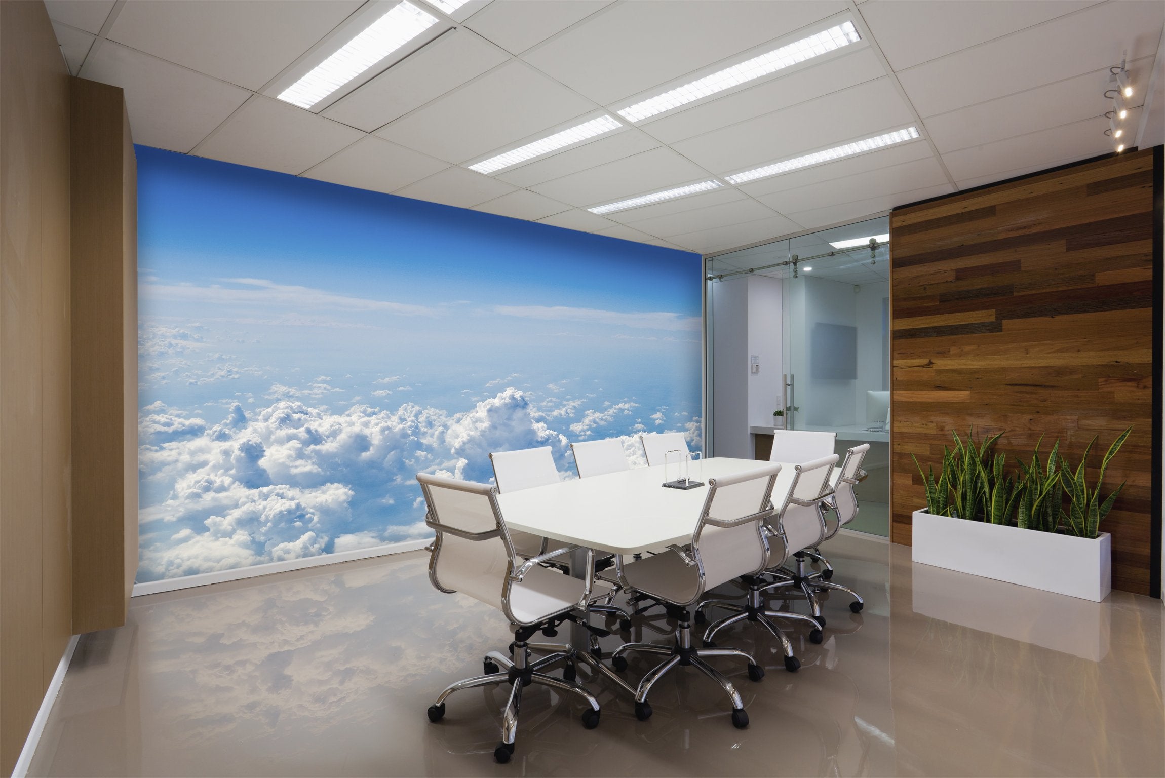 PVC Fototapete Air Sky - ECO Wandbild Selbstklebende Tapete - 3D Vinyl Wandsticker XXL  SW309