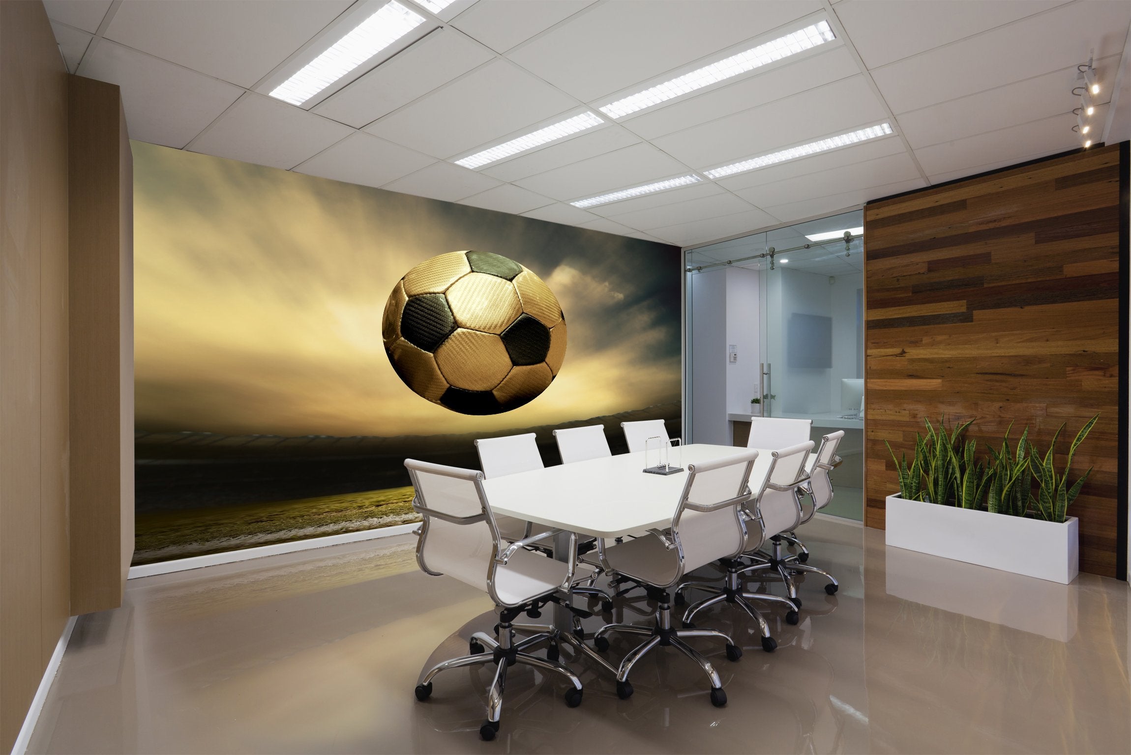PVC Fototapete Shoot Of Football - ECO Wandbild Selbstklebende Tapete - 3D Vinyl Wandsticker XXL  SW301