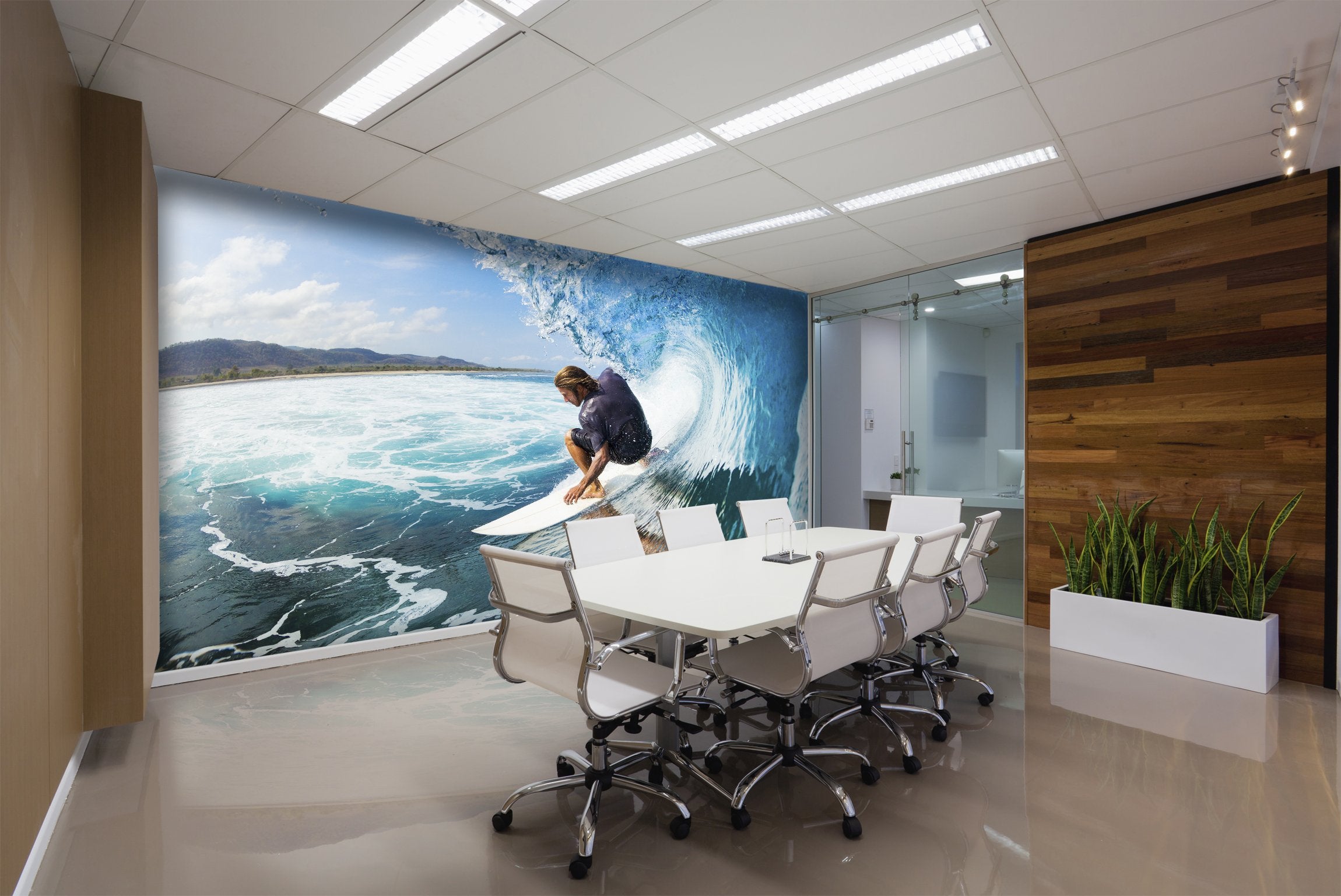 PVC Fototapete Surfing - ECO Wandbild Selbstklebende Tapete - 3D Vinyl Wandsticker XXL  SW027