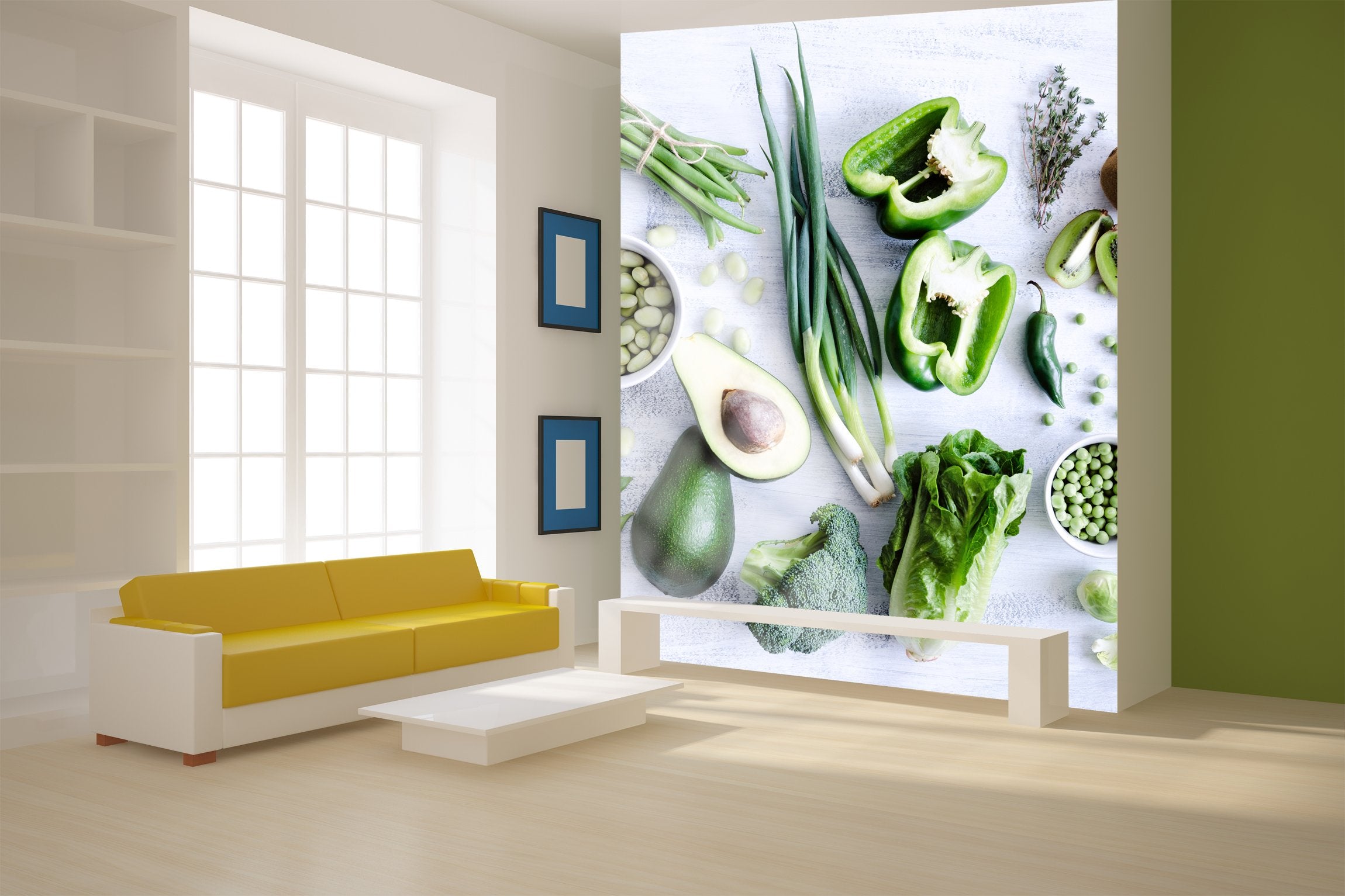 PVC Fototapete Green Vegetables – ECO Wandbild Selbstklebende Tapete – 3D Vinyl Wandsticker XXL  SW186 - life-decor.de