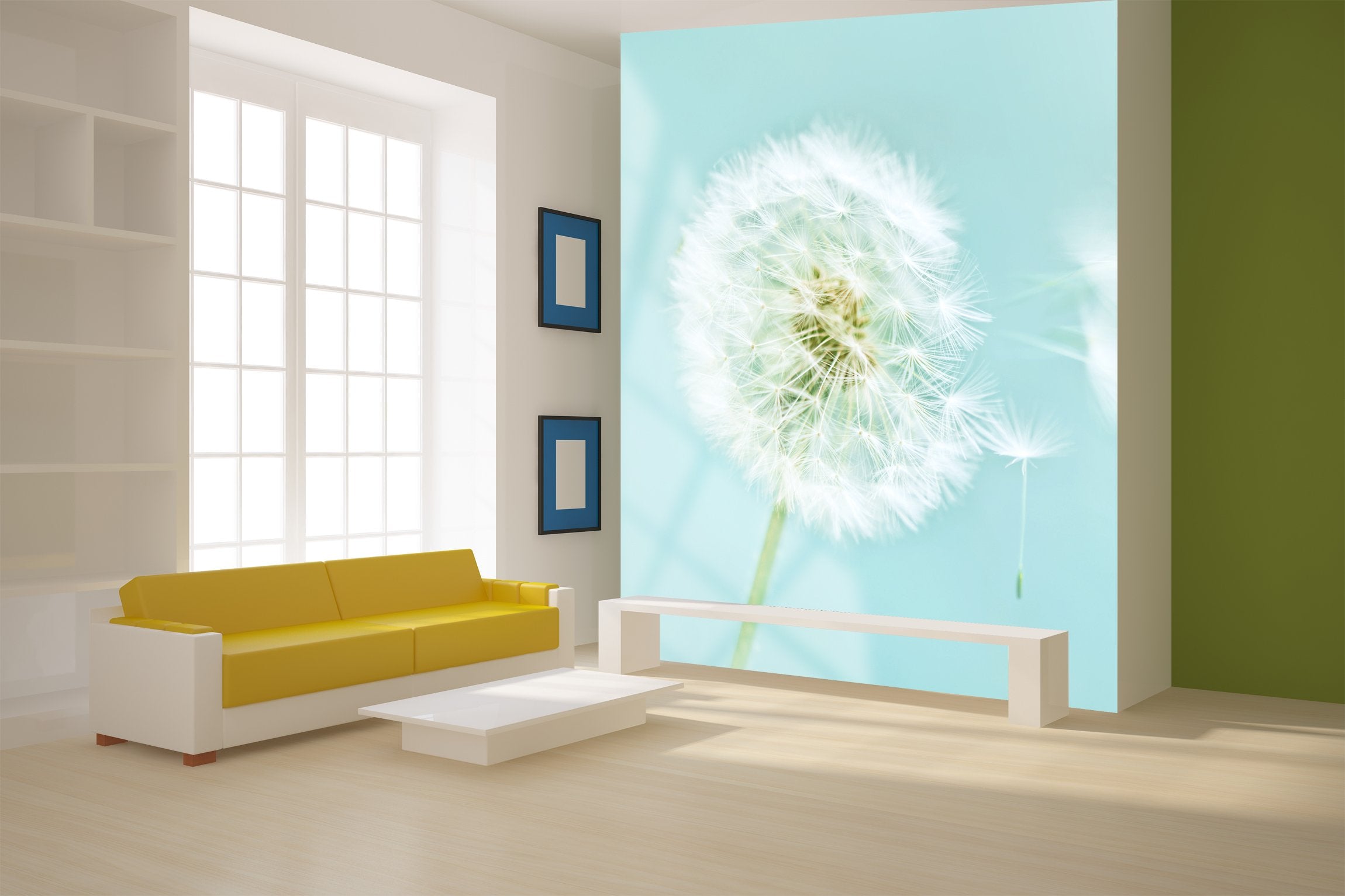 PVC Fototapete Dandelion – ECO Wandbild Selbstklebende Tapete – 3D Vinyl Wandsticker XXL  SW071 - life-decor.de