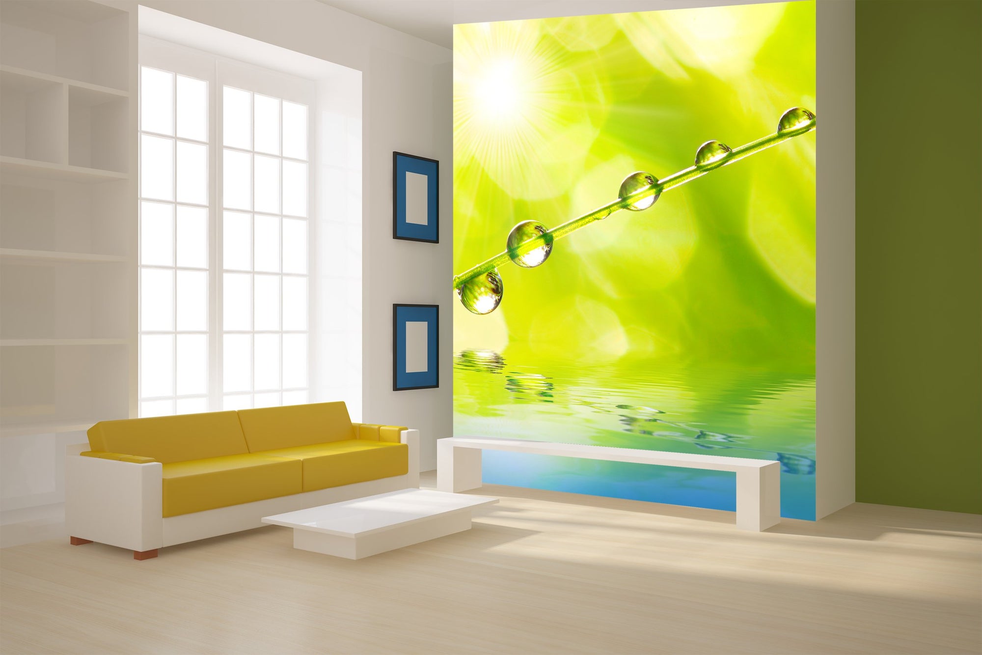 PVC Fototapete Fresh Morning Dew – ECO Wandbild Selbstklebende Tapete – 3D Vinyl Wandsticker XXL  SW214 - life-decor.de