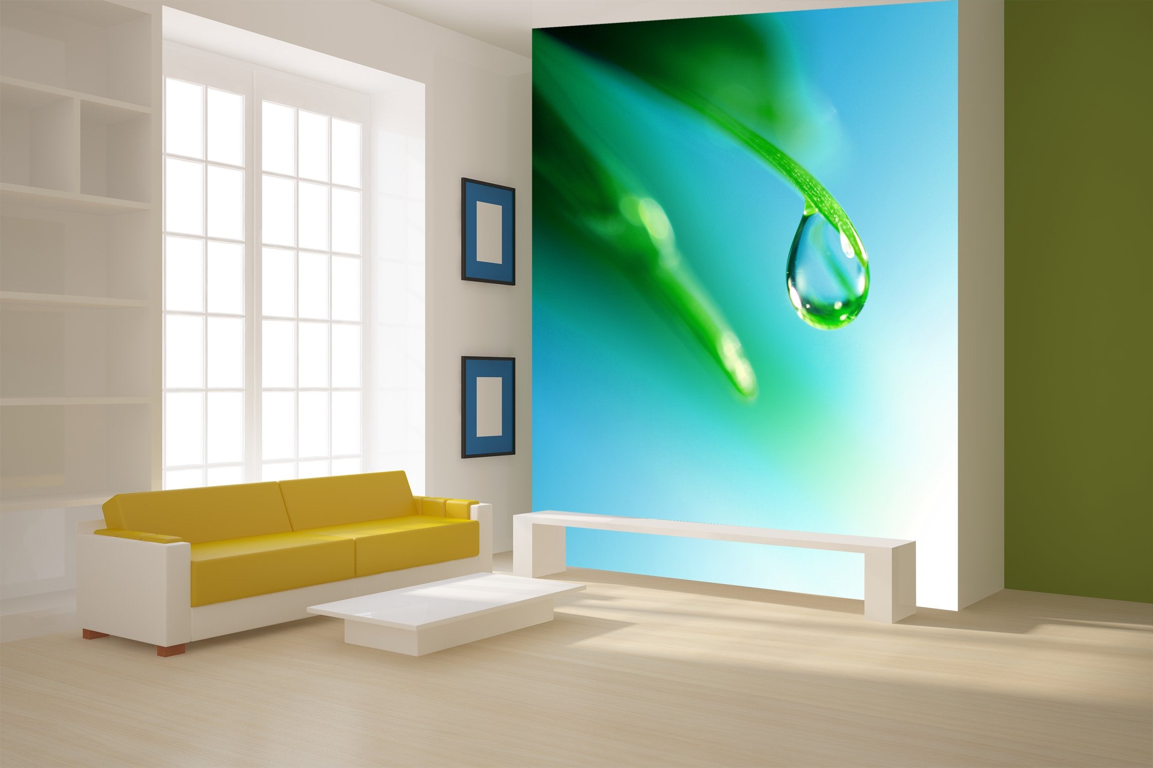 PVC Fototapete Shine Water Drop - ECO Wandbild Selbstklebende Tapete - 3D Vinyl Wandsticker XXL  SW217