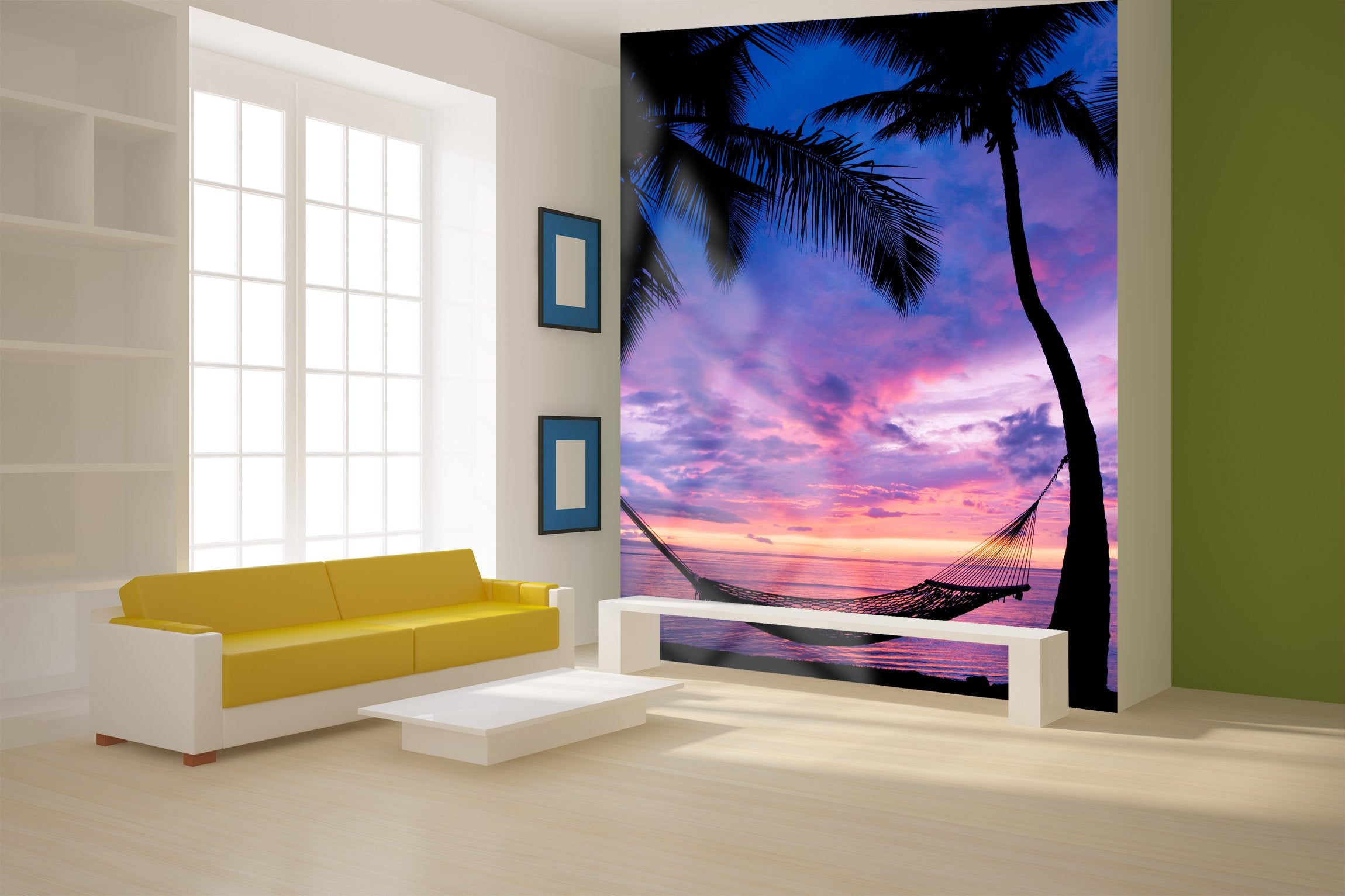 PVC Fototapete Beautiful Vacation Sunset – ECO Wandbild Selbstklebende Tapete – 3D Vinyl Wandsticker XXL  SW210 - life-decor.de