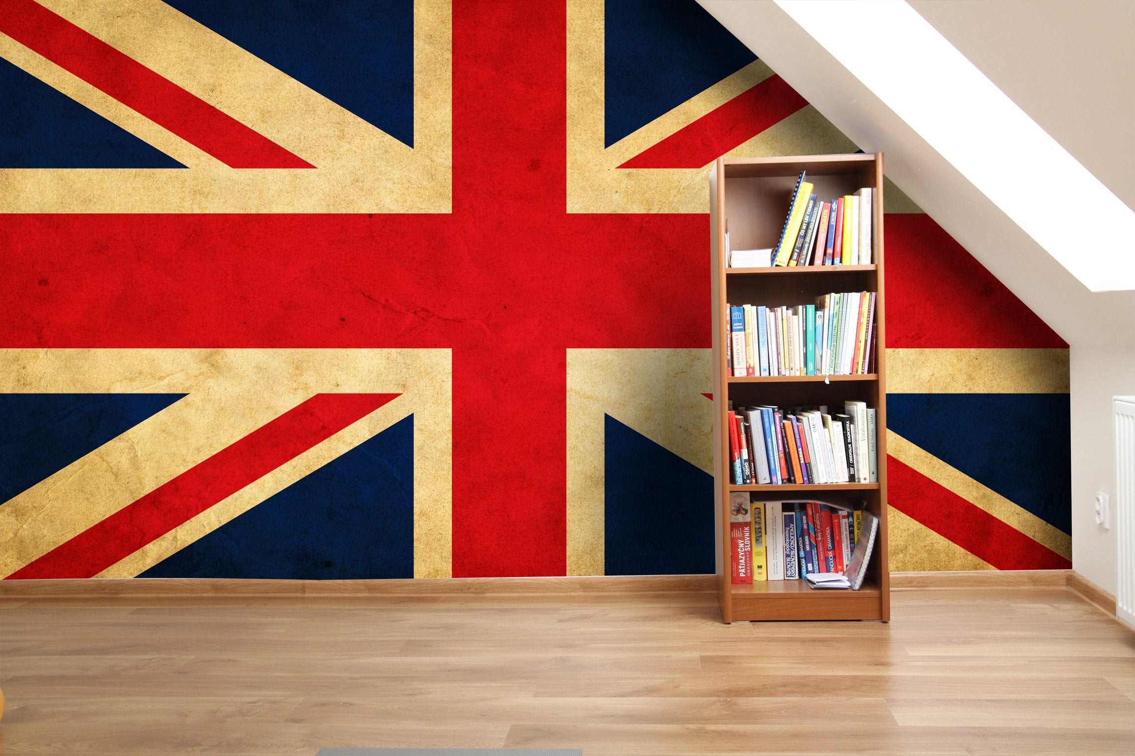 PVC Fototapete UK Grunge Flag - ECO Wandbild Selbstklebende Tapete - 3D Vinyl Wandsticker XXL  SW136