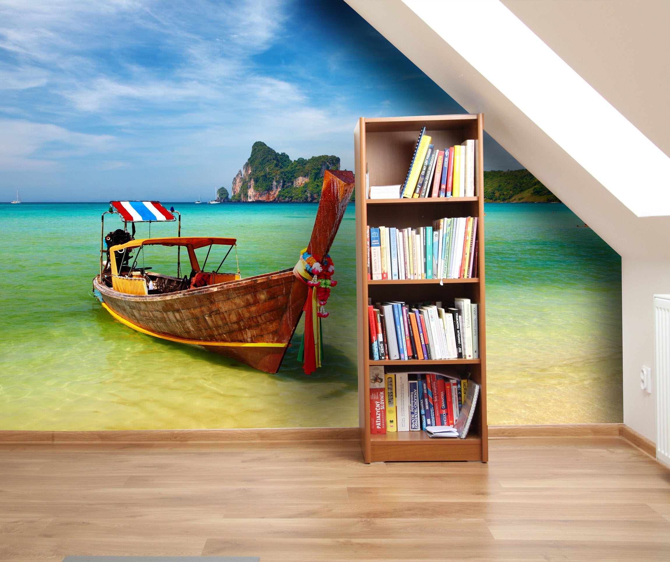 PVC Fototapete Tropical Beach Thailand - ECO Wandbild Selbstklebende Tapete - 3D Vinyl Wandsticker XXL  SW314