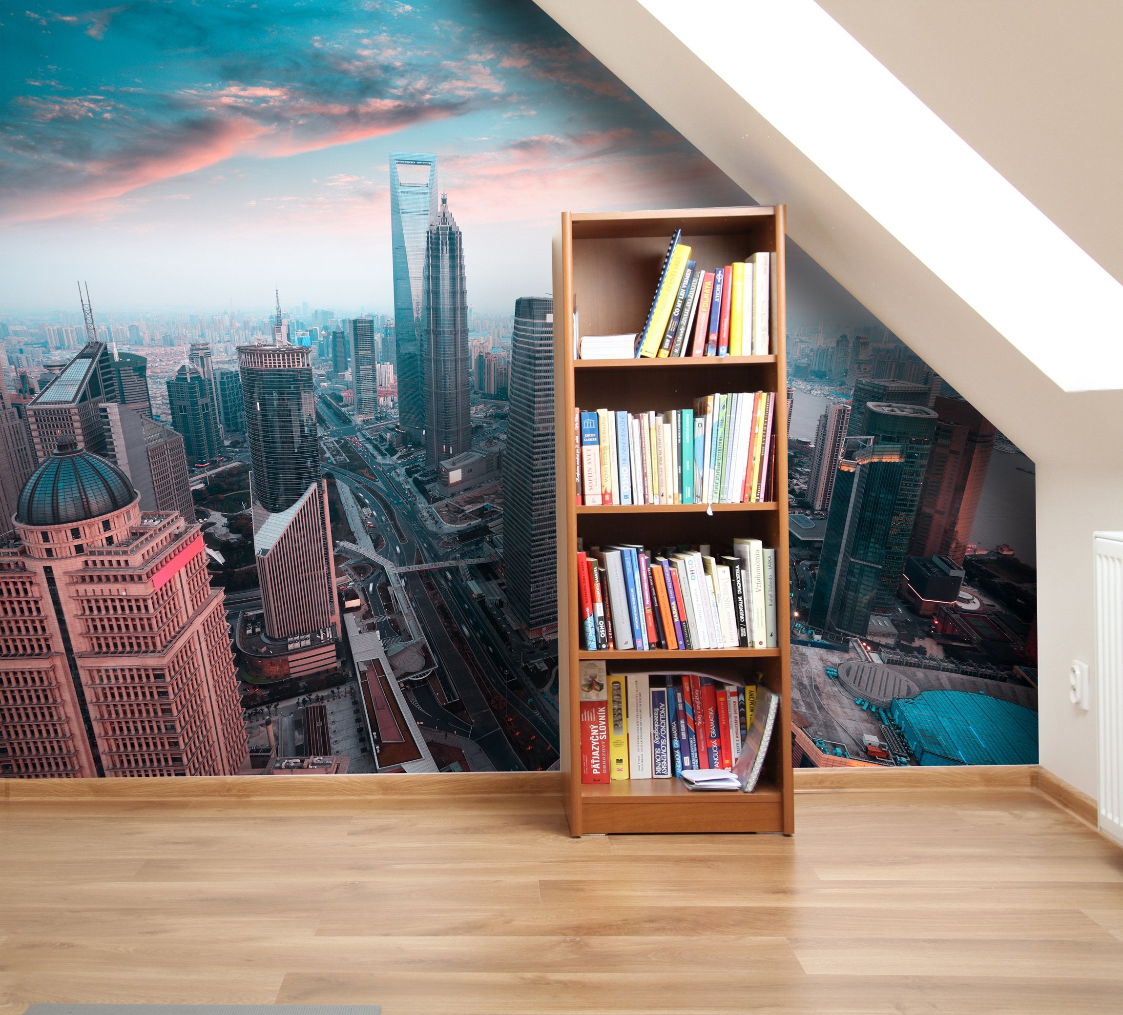 PVC Fototapete Shanghai Financial - ECO Wandbild Selbstklebende Tapete - 3D Vinyl Wandsticker XXL  SW307