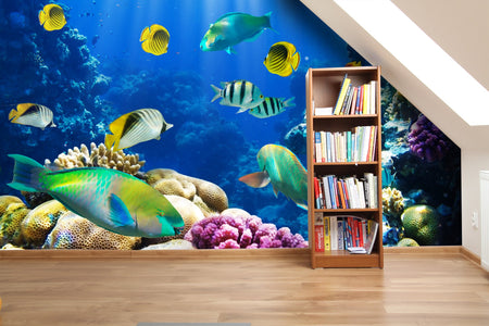 PVC Fototapete Coral Colony – ECO Wandbild Selbstklebende Tapete – 3D Vinyl Wandsticker XXL  SW113 - life-decor.de