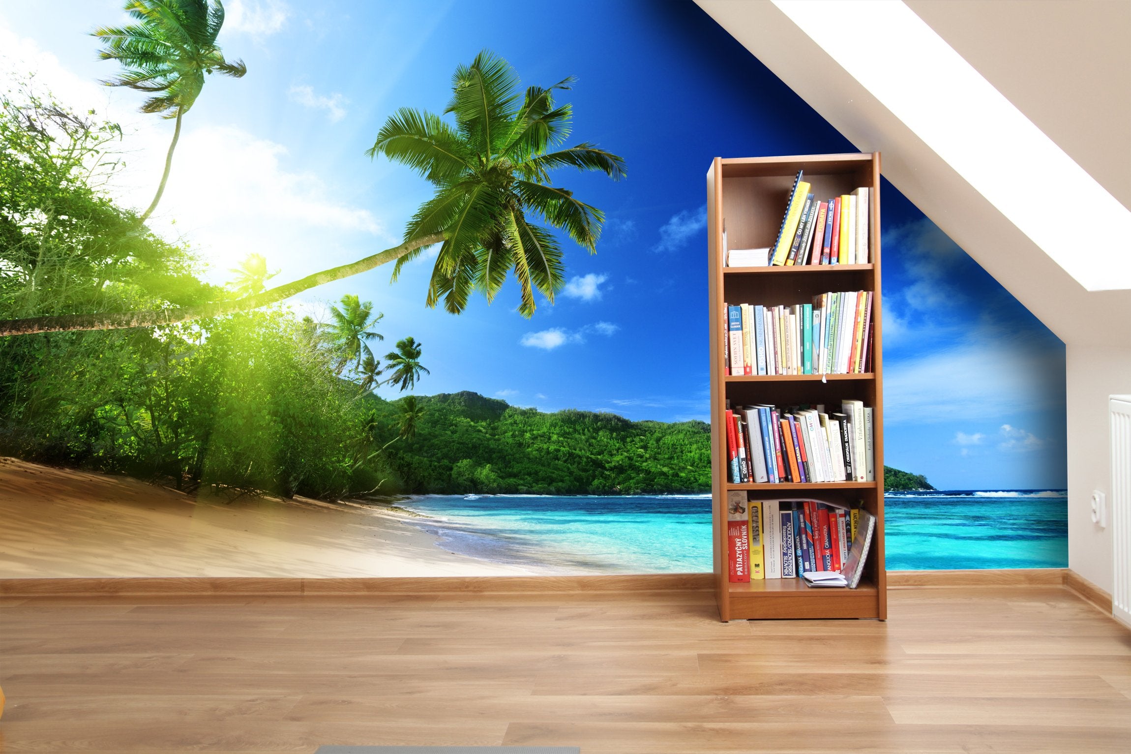 PVC Fototapete Beach In Sunset - ECO Wandbild Selbstklebende Tapete - 3D Vinyl Wandsticker XXL  SW094