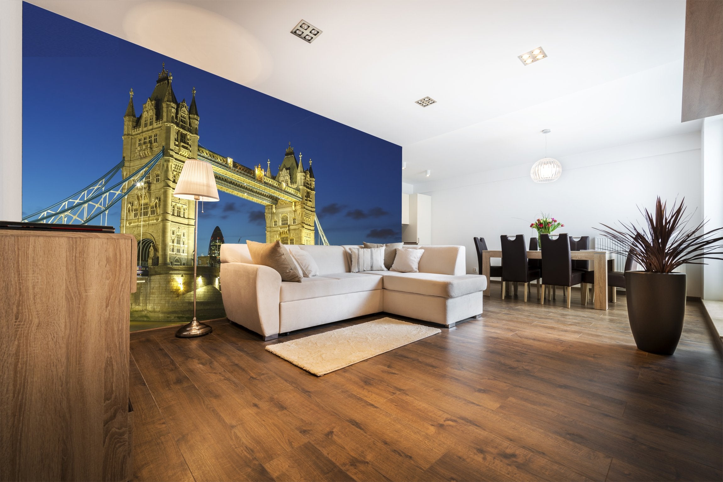 PVC Fototapete Tower Bridge - ECO Wandbild Selbstklebende Tapete - 3D Vinyl Wandsticker XXL  SW037