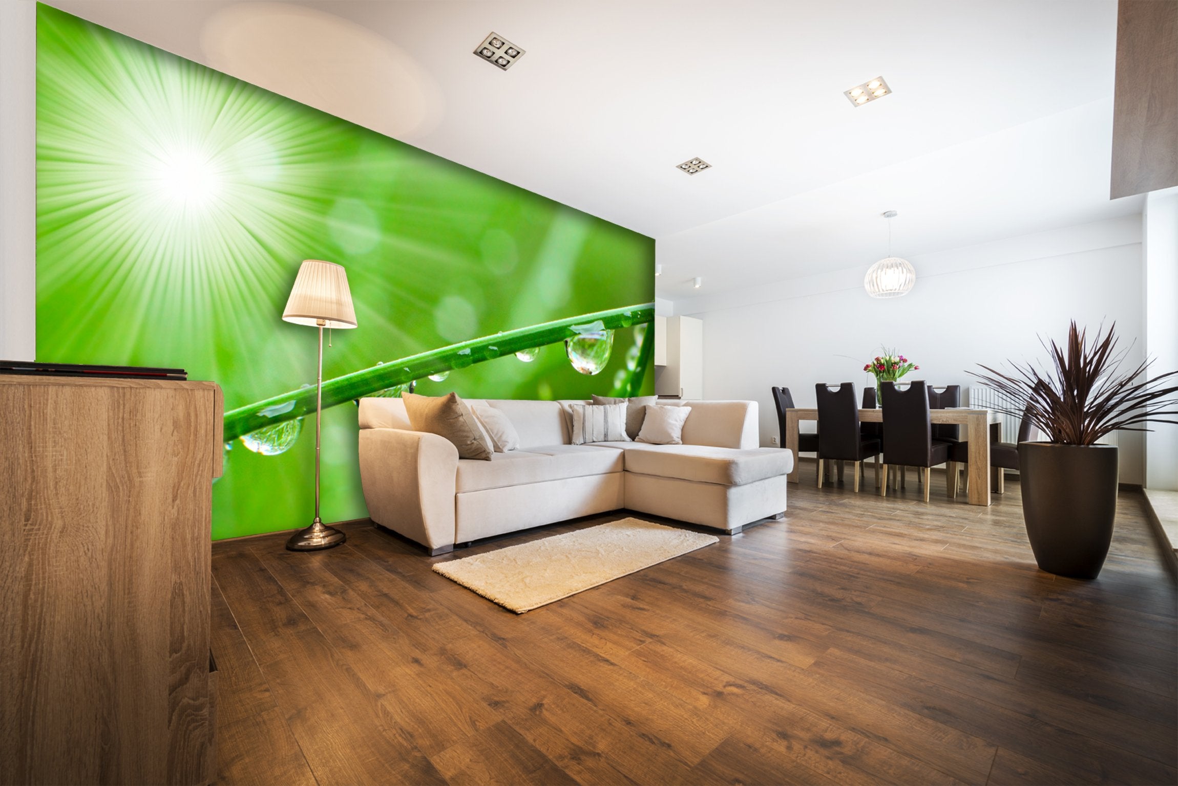 PVC Fototapete Fresh Morning Dew - ECO Wandbild Selbstklebende Tapete - 3D Vinyl Wandsticker XXL  SW204