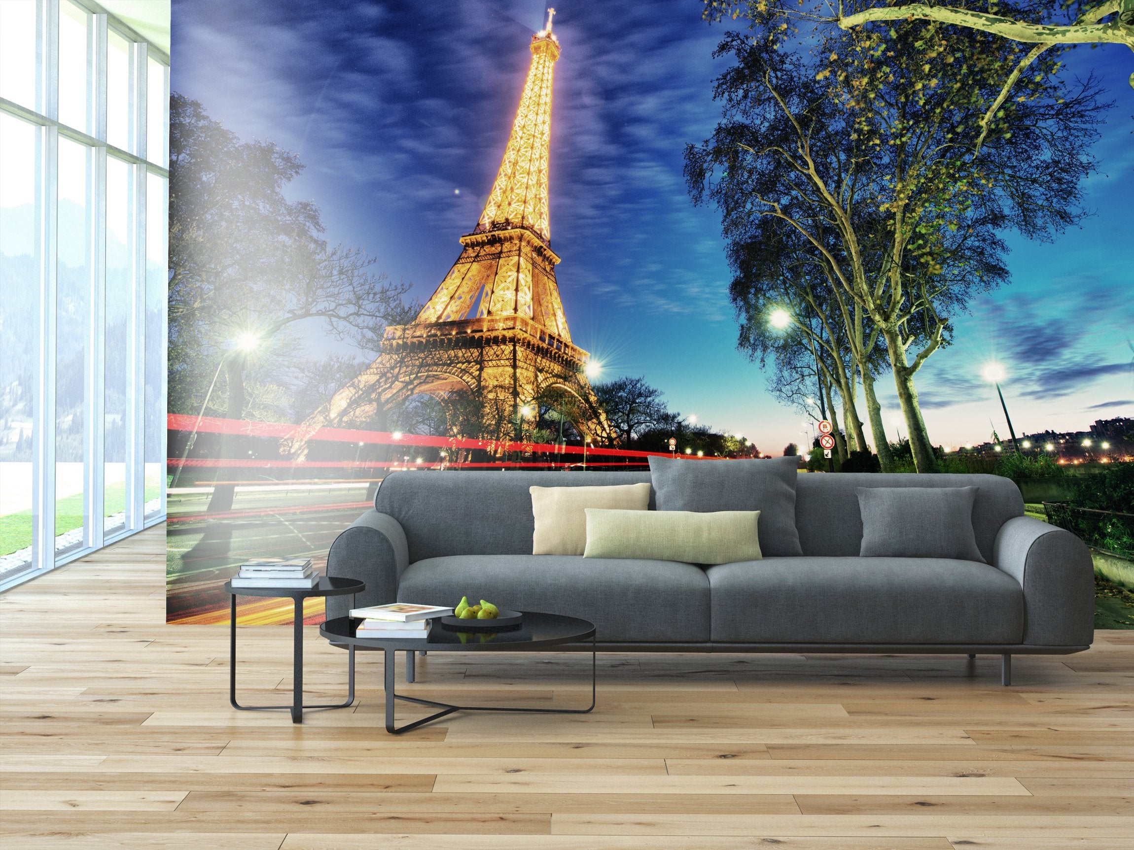 PVC Fototapete Eiffel Tower - ECO Wandbild Selbstklebende Tapete - 3D Vinyl Wandsticker XXL  SW108