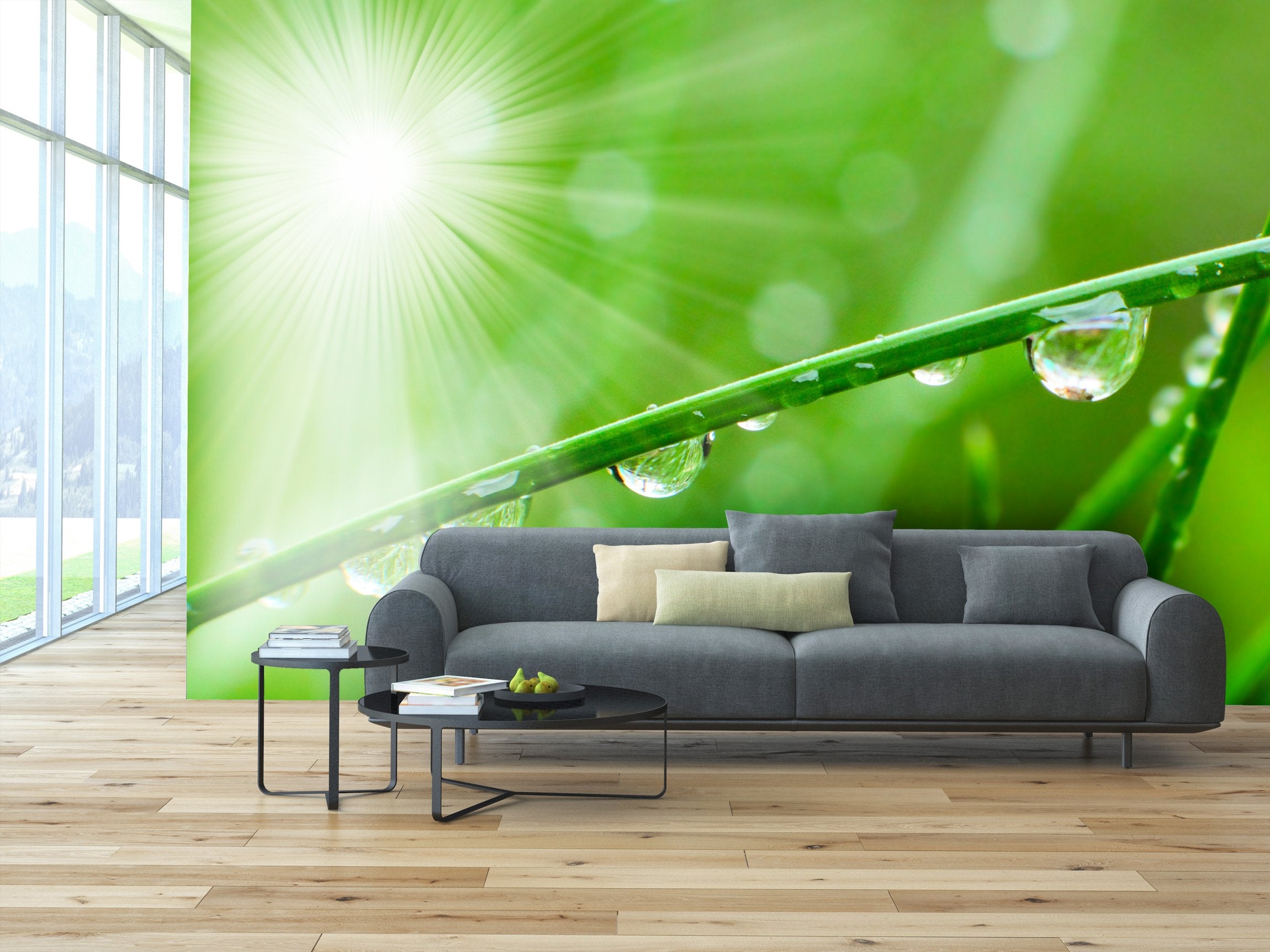 PVC Fototapete Fresh Morning Dew - ECO Wandbild Selbstklebende Tapete - 3D Vinyl Wandsticker XXL  SW204