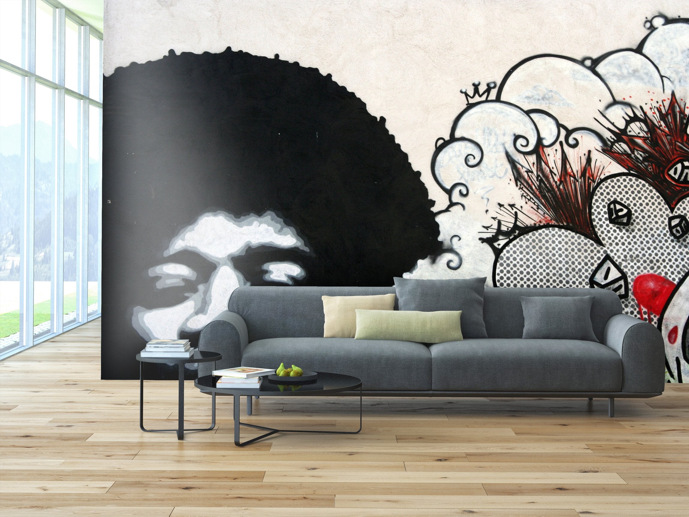 PVC Fototapete Stencil - ECO Wandbild Selbstklebende Tapete - 3D Vinyl Wandsticker XXL  SW150