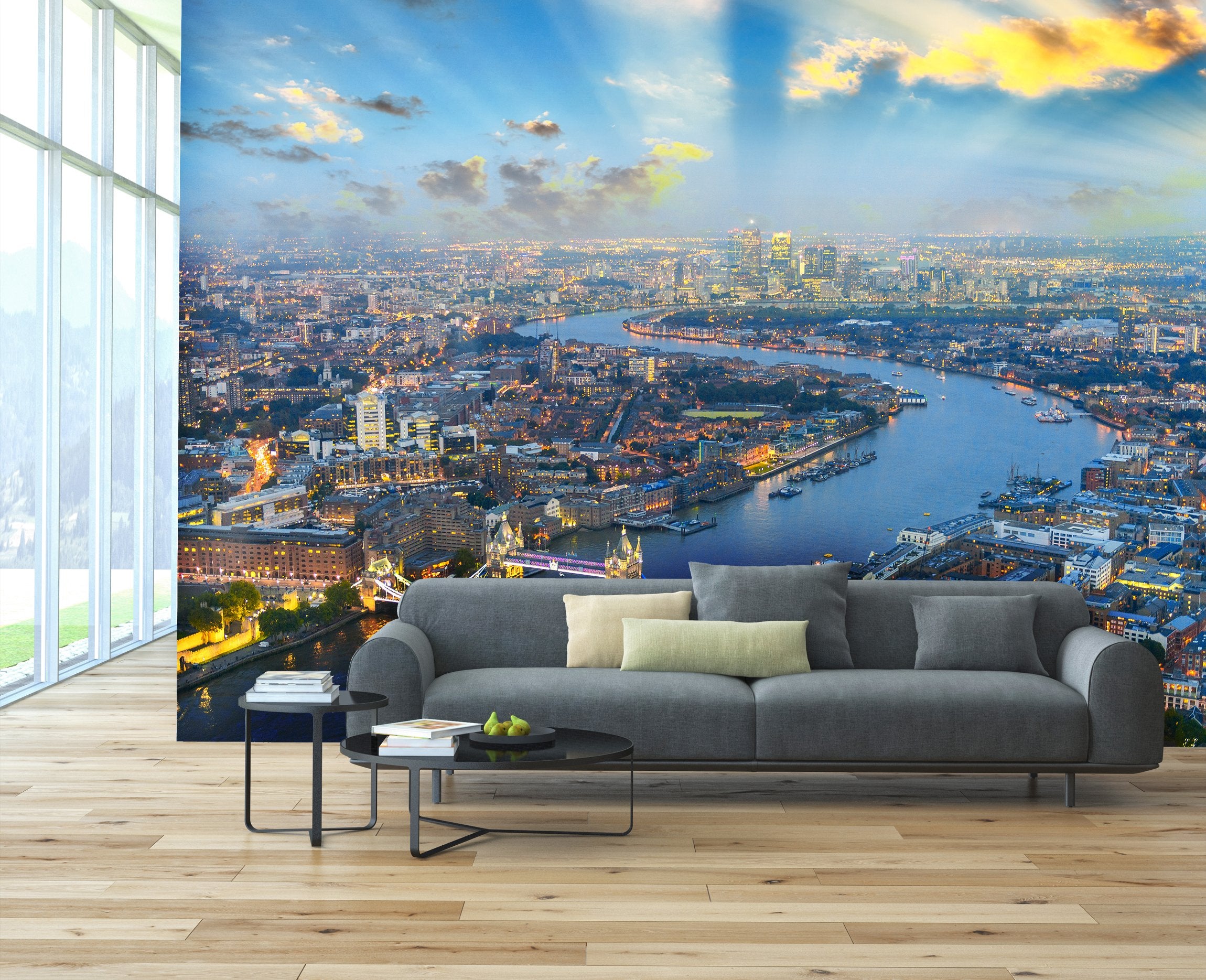PVC Fototapete Tower Bridge - ECO Wandbild Selbstklebende Tapete - 3D Vinyl Wandsticker XXL  SW111