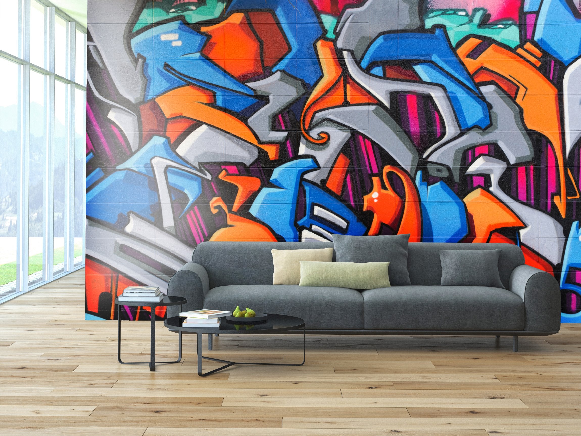 PVC Fototapete Street Art - ECO Wandbild Selbstklebende Tapete - 3D Vinyl Wandsticker XXL  SW154