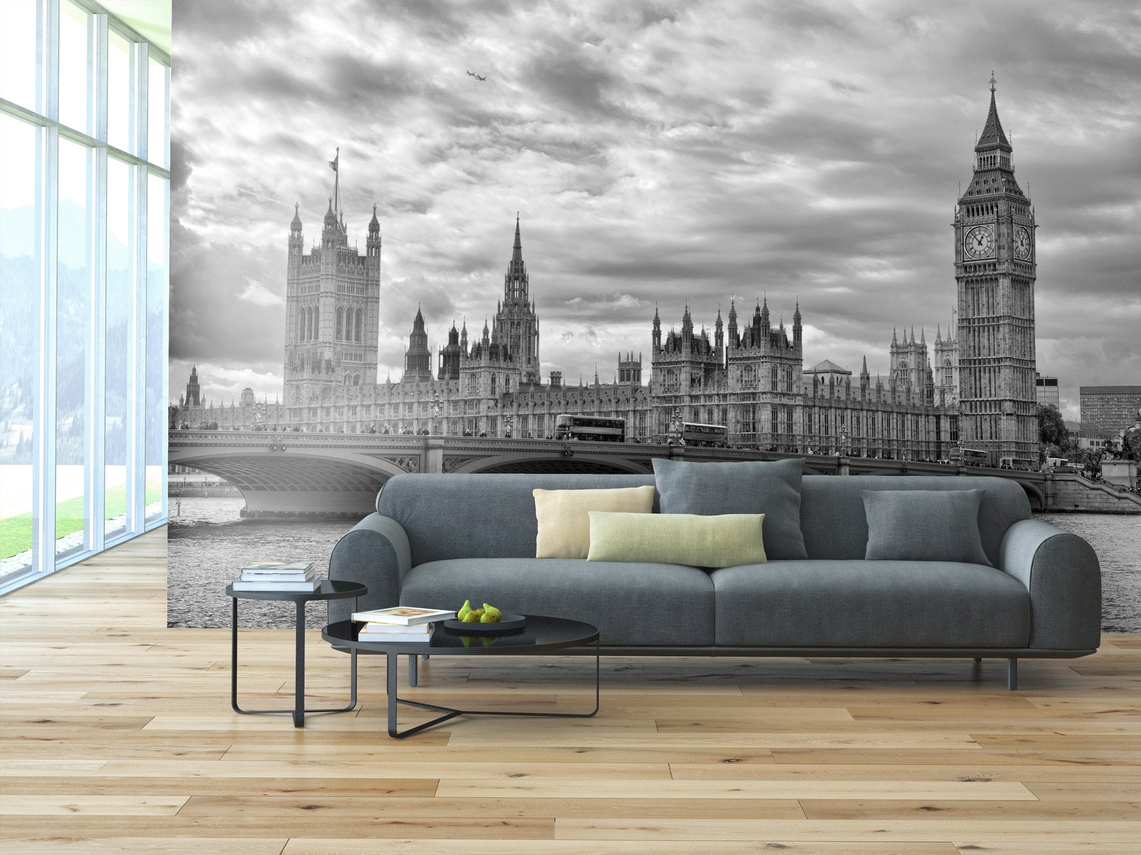 PVC Fototapete London - ECO Wandbild Selbstklebende Tapete - 3D Vinyl Wandsticker XXL  SW275
