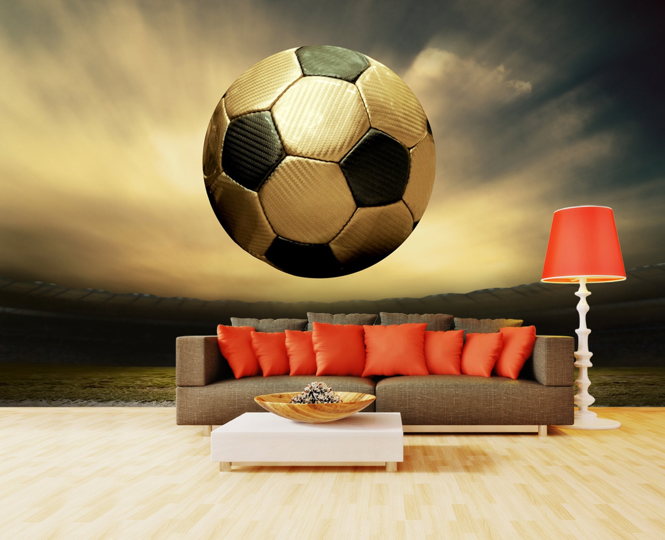 PVC Fototapete Shoot Of Football - ECO Wandbild Selbstklebende Tapete - 3D Vinyl Wandsticker XXL  SW301