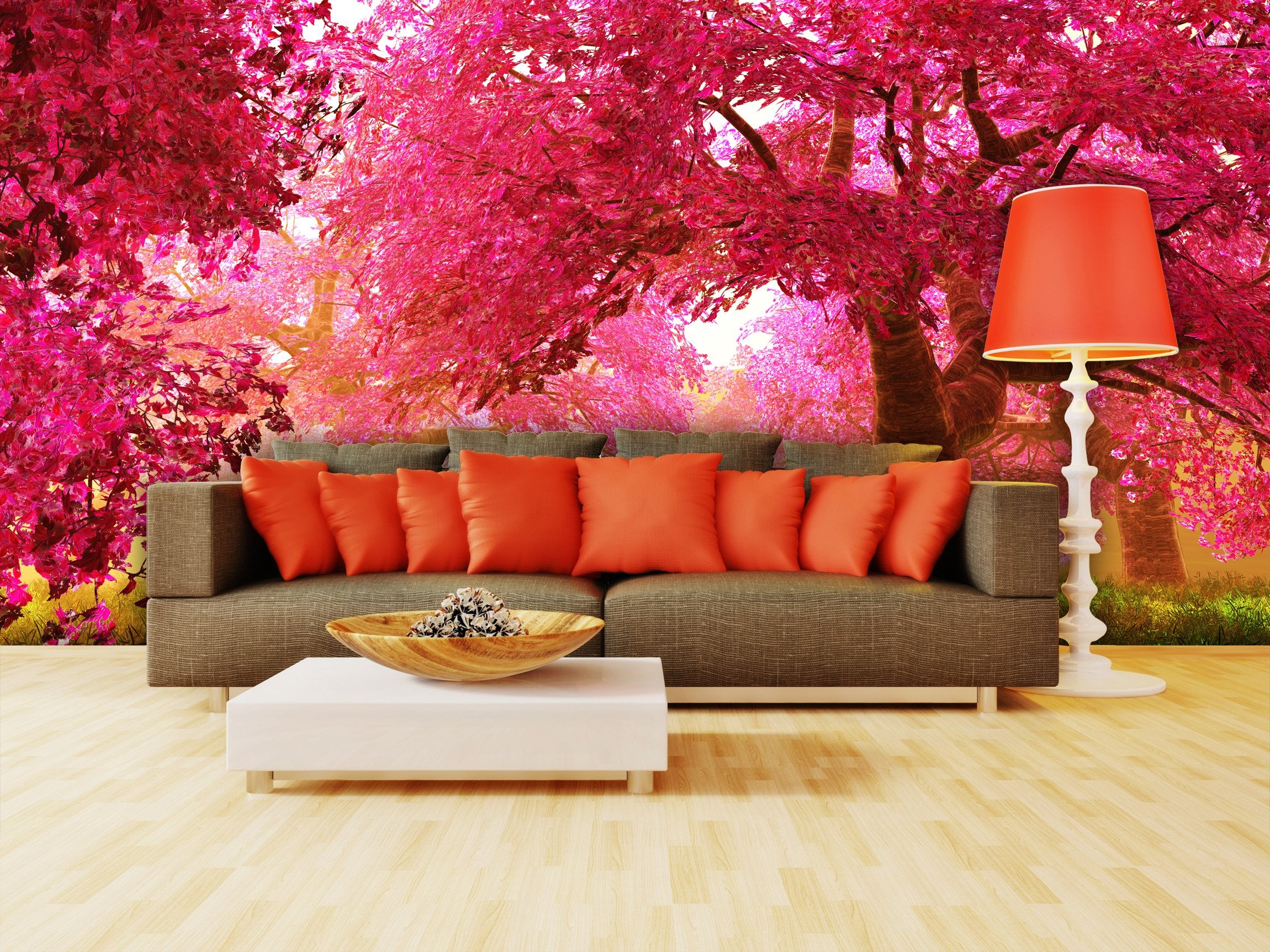 PVC Fototapete Cherry Blossoms Trees – ECO Wandbild Selbstklebende Tapete – 3D Vinyl Wandsticker XXL  SW073 - life-decor.de