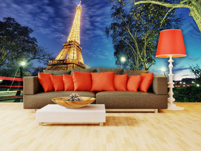 PVC Fototapete Eiffel Tower – ECO Wandbild Selbstklebende Tapete – 3D Vinyl Wandsticker XXL  SW108 - life-decor.de