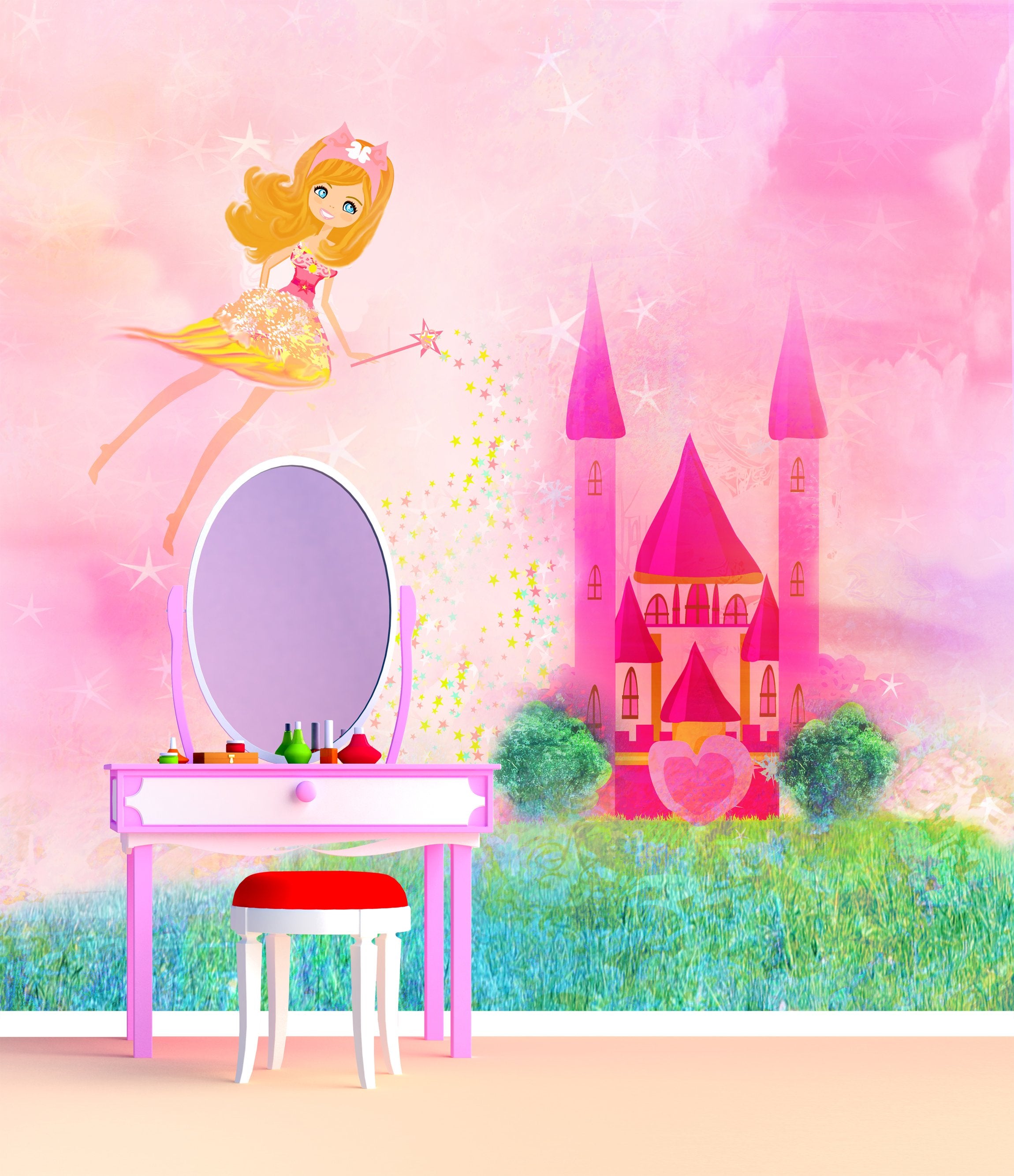 PVC Fototapete Magic Fairy Tale – ECO Wandbild Selbstklebende Tapete – 3D Vinyl Wandsticker XXL  SW165 - life-decor.de